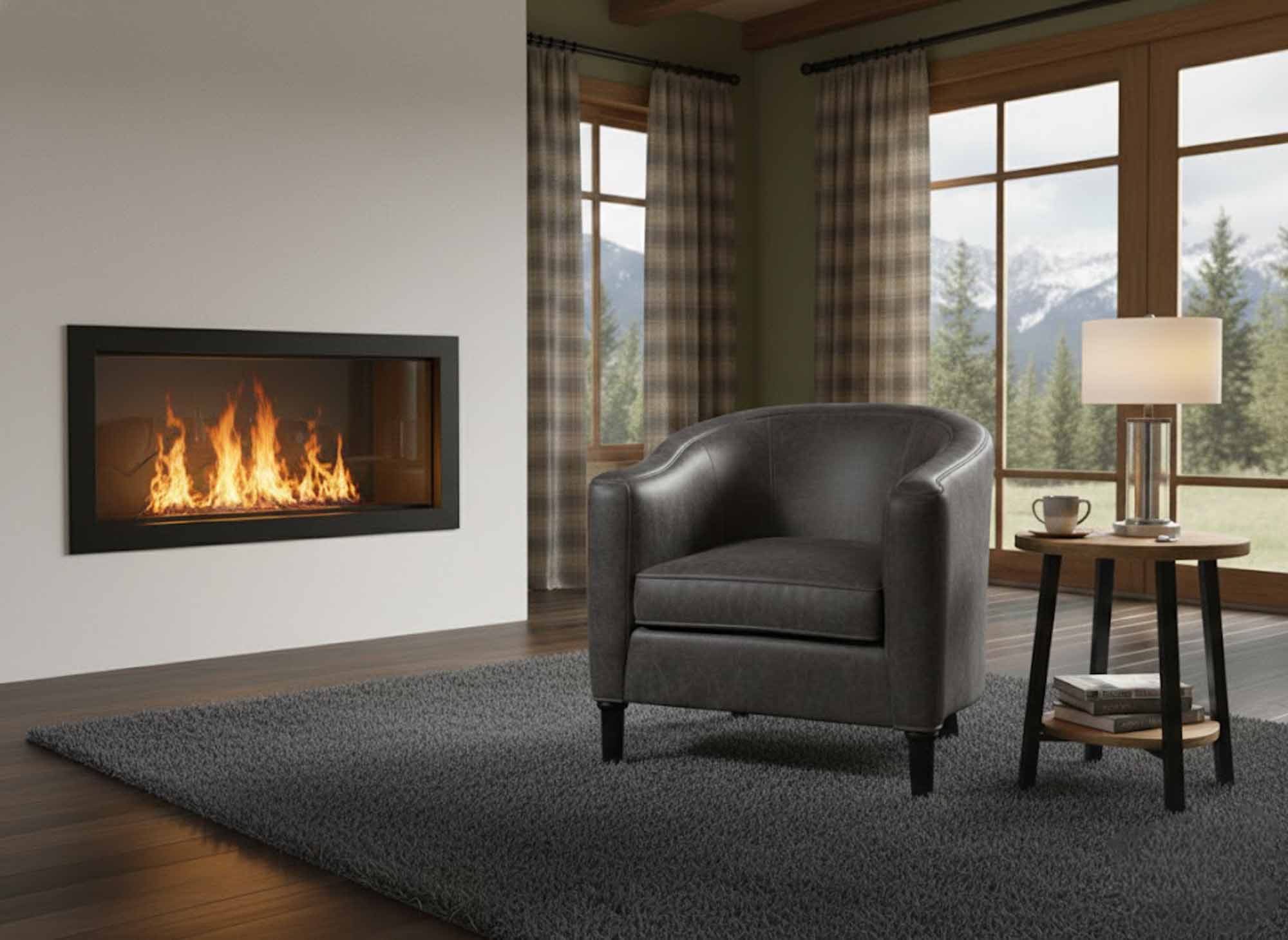 Horseshoe Leather Accent Chair - Image 4