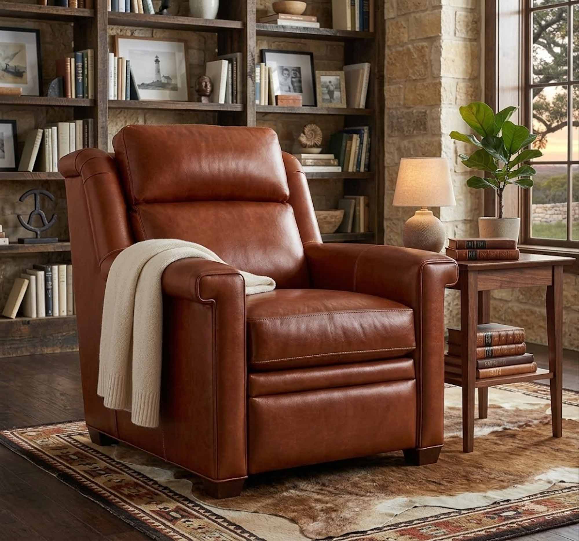 Oatis Leather Power Recliner With Articulating Headrest - Image 12