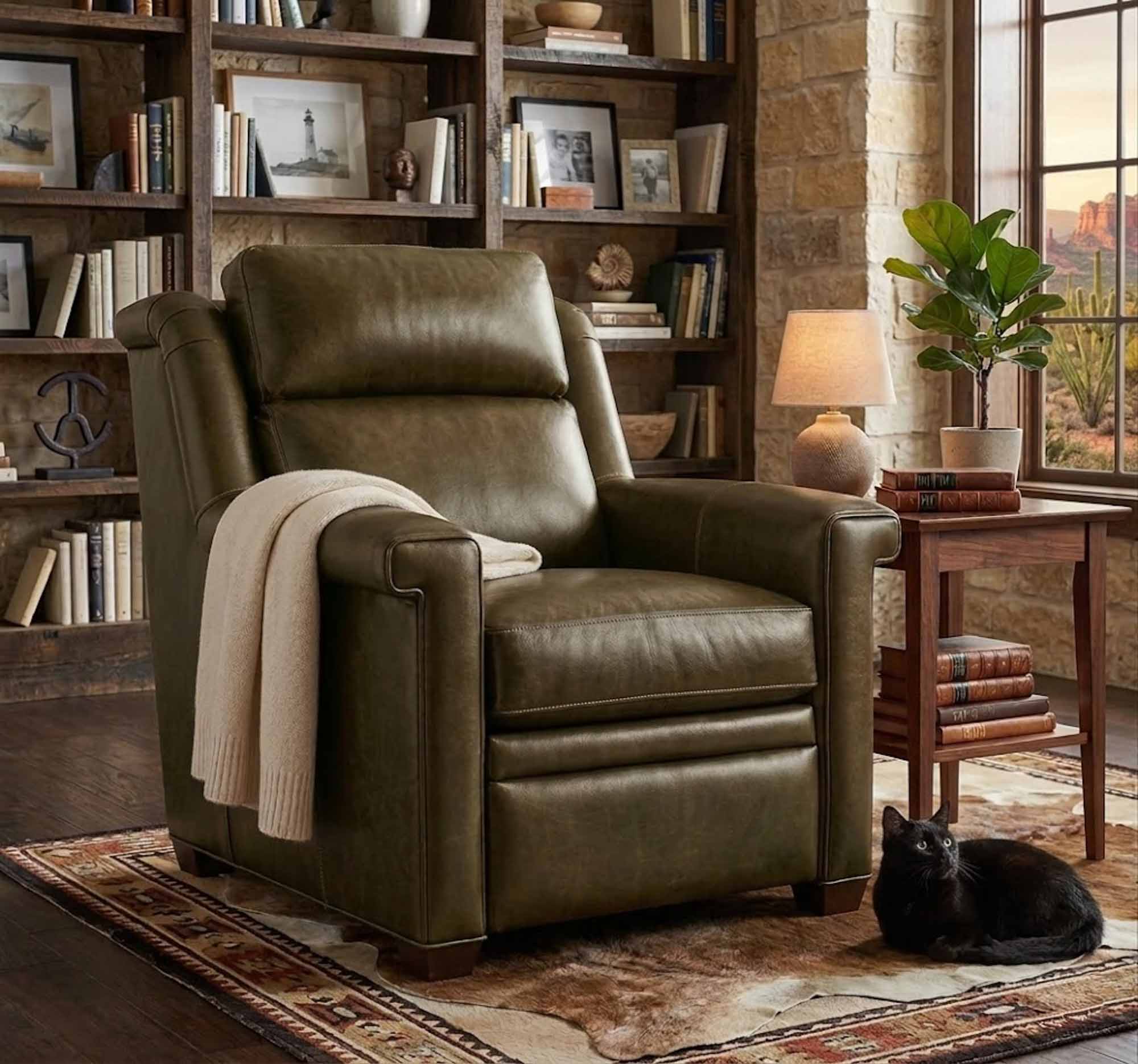Oatis Leather Power Recliner With Articulating Headrest - Image 13