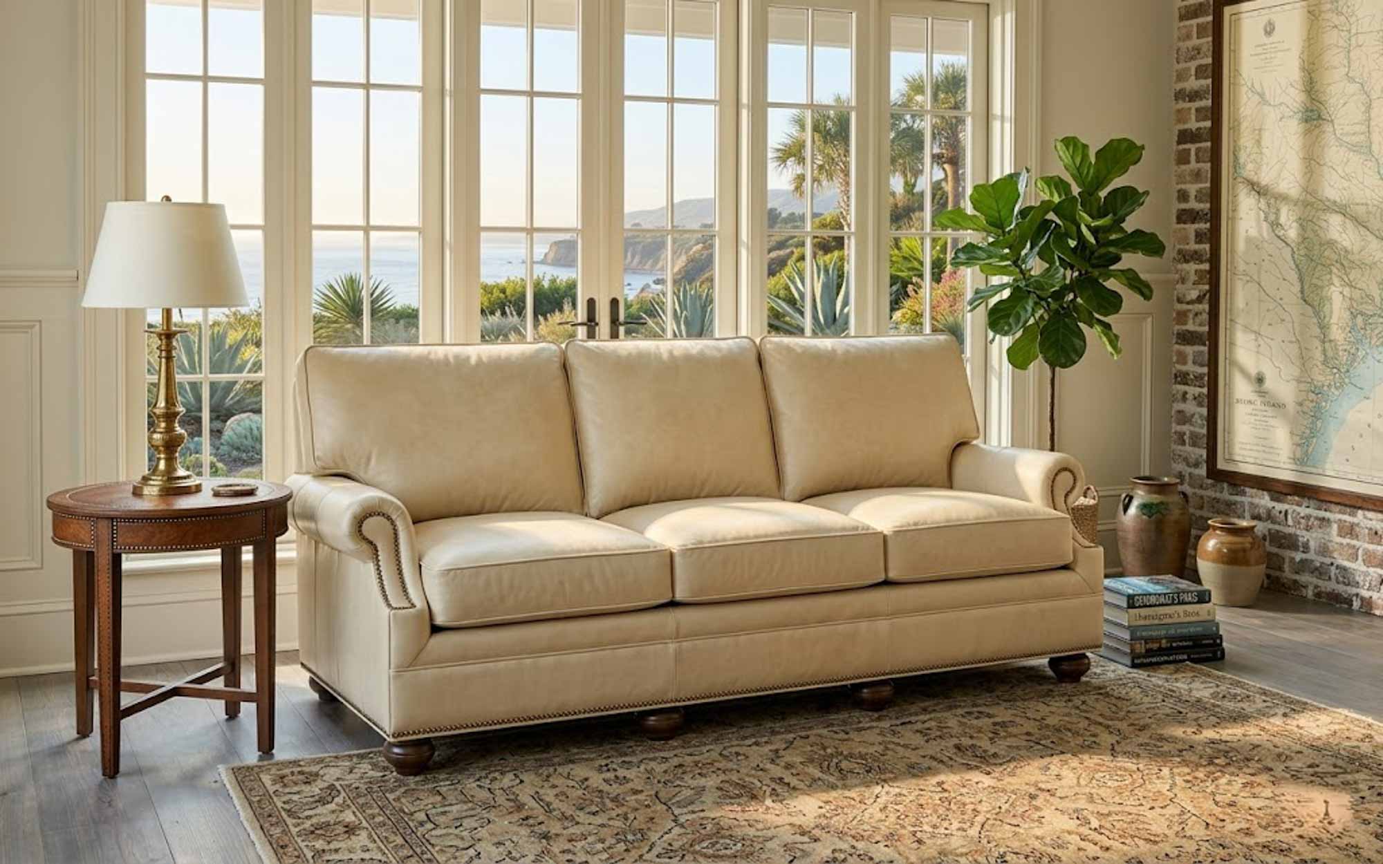 Jarrett Leather Loveseat - Image 7