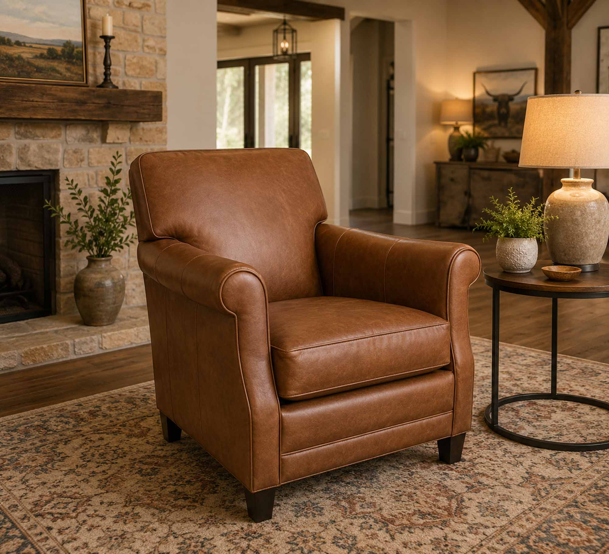 Kenya Leather Chair - Image 2