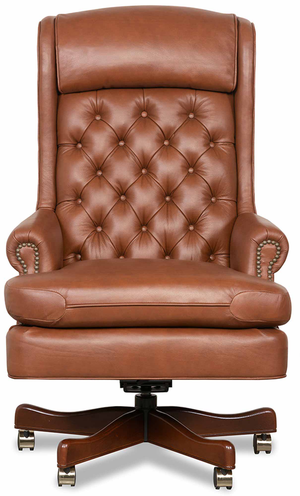 Kincaid Tufted Leather Swivel Tilt Chair - Image 3