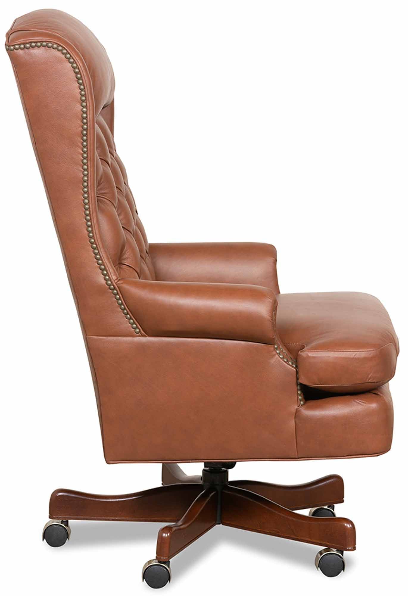 Kincaid Tufted Leather Swivel Tilt Chair - Image 4