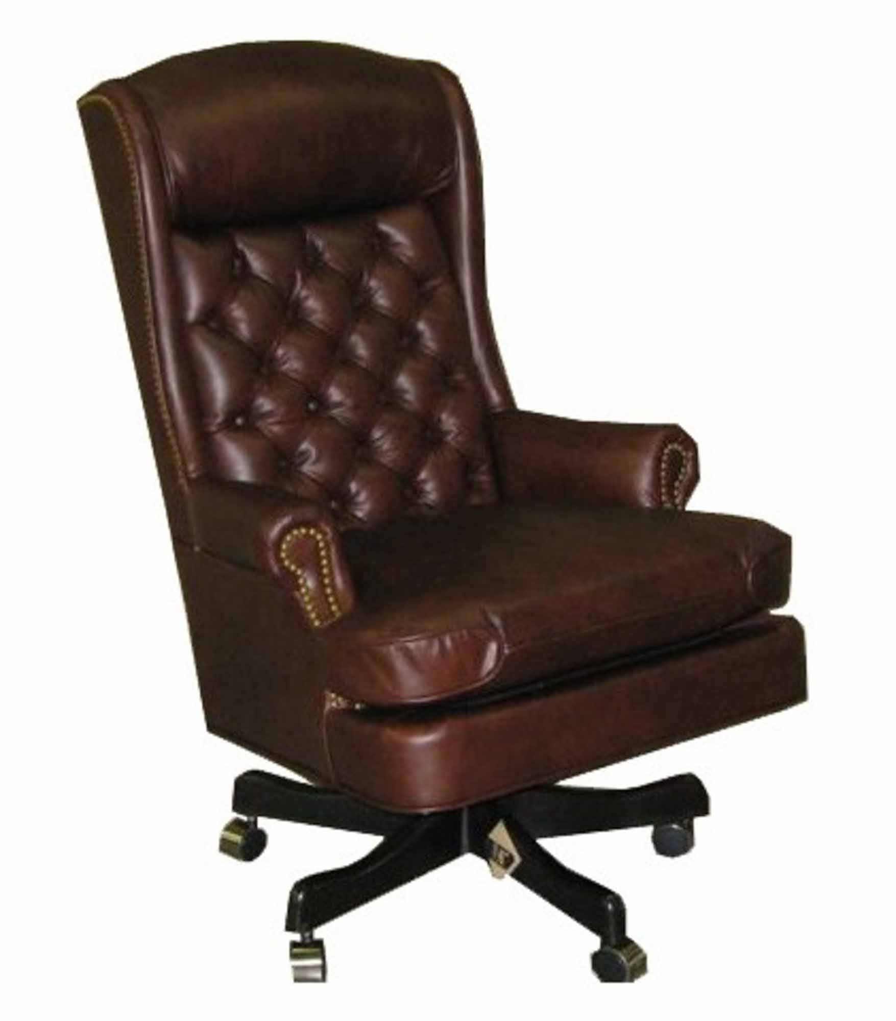 Kincaid Tufted Leather Swivel Tilt Chair - Image 6