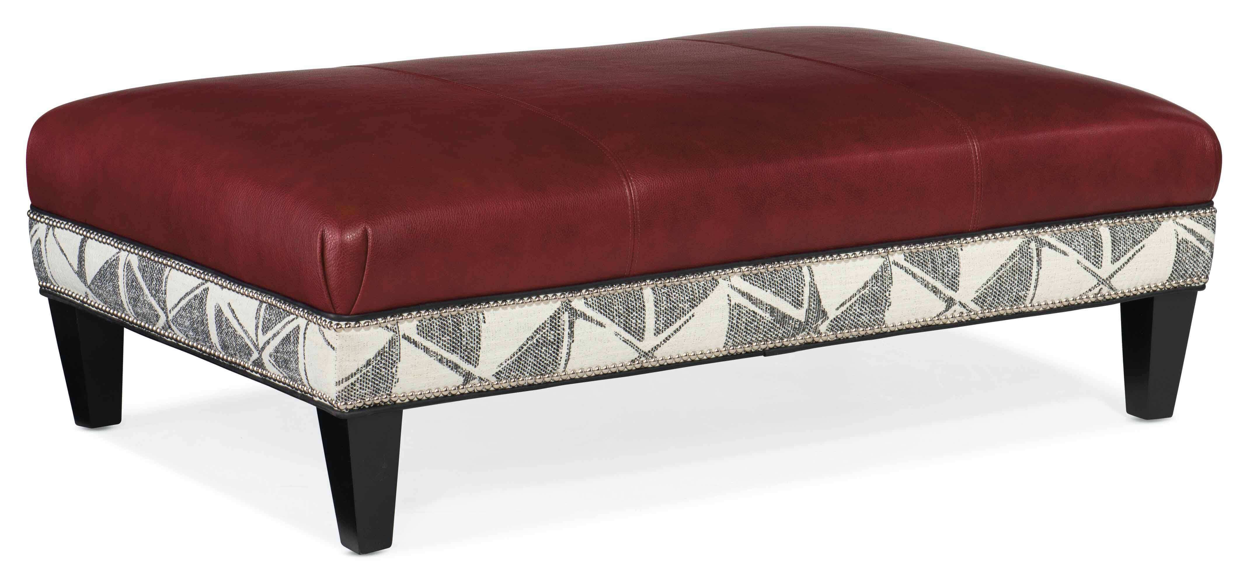 Kourtney Leather Cocktail Ottoman - Image 10