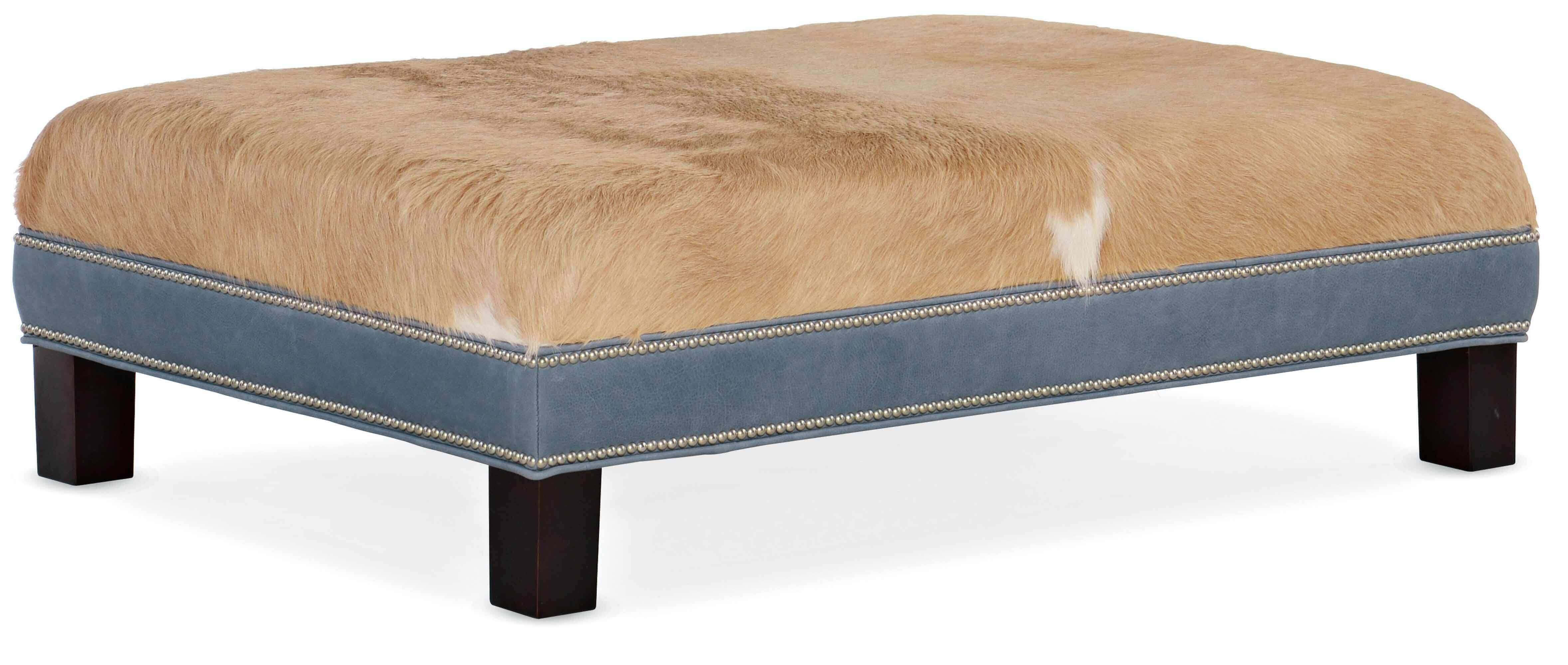 Kourtney Leather Cocktail Ottoman - Image 3