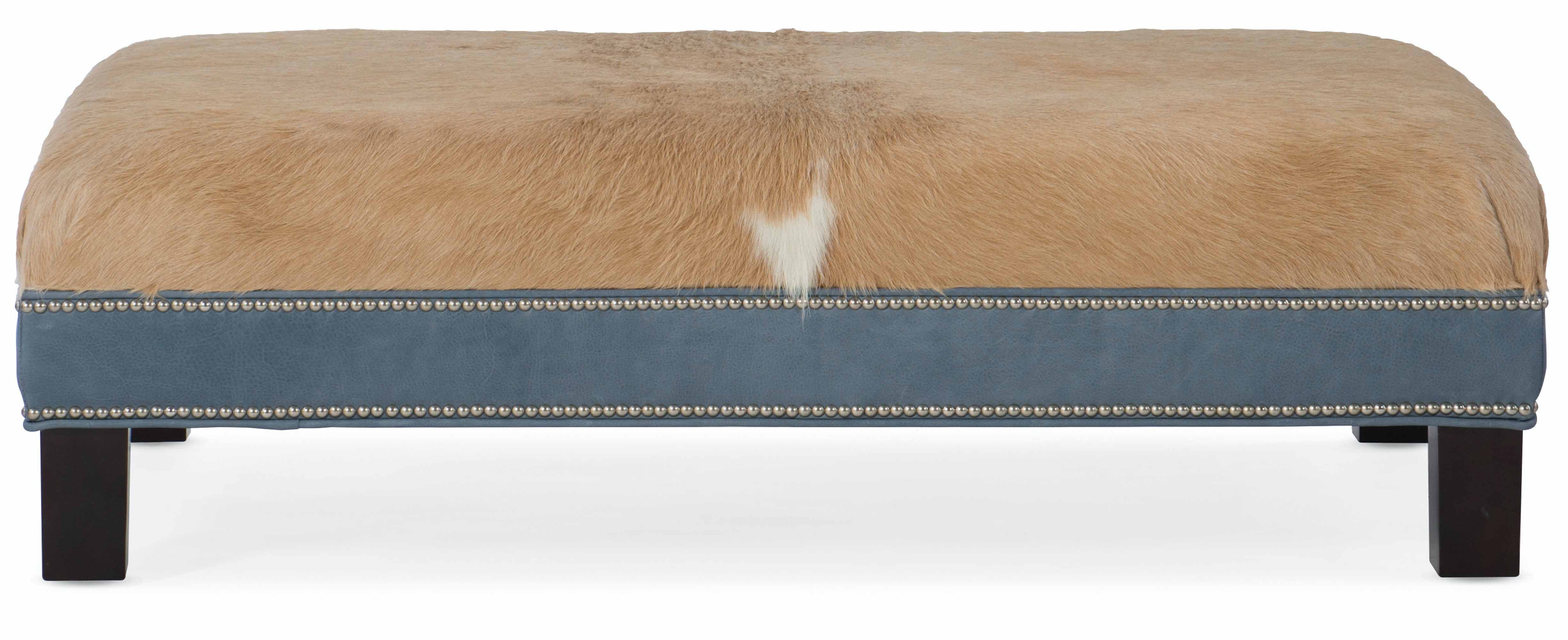 Kourtney Leather Cocktail Ottoman - Image 4