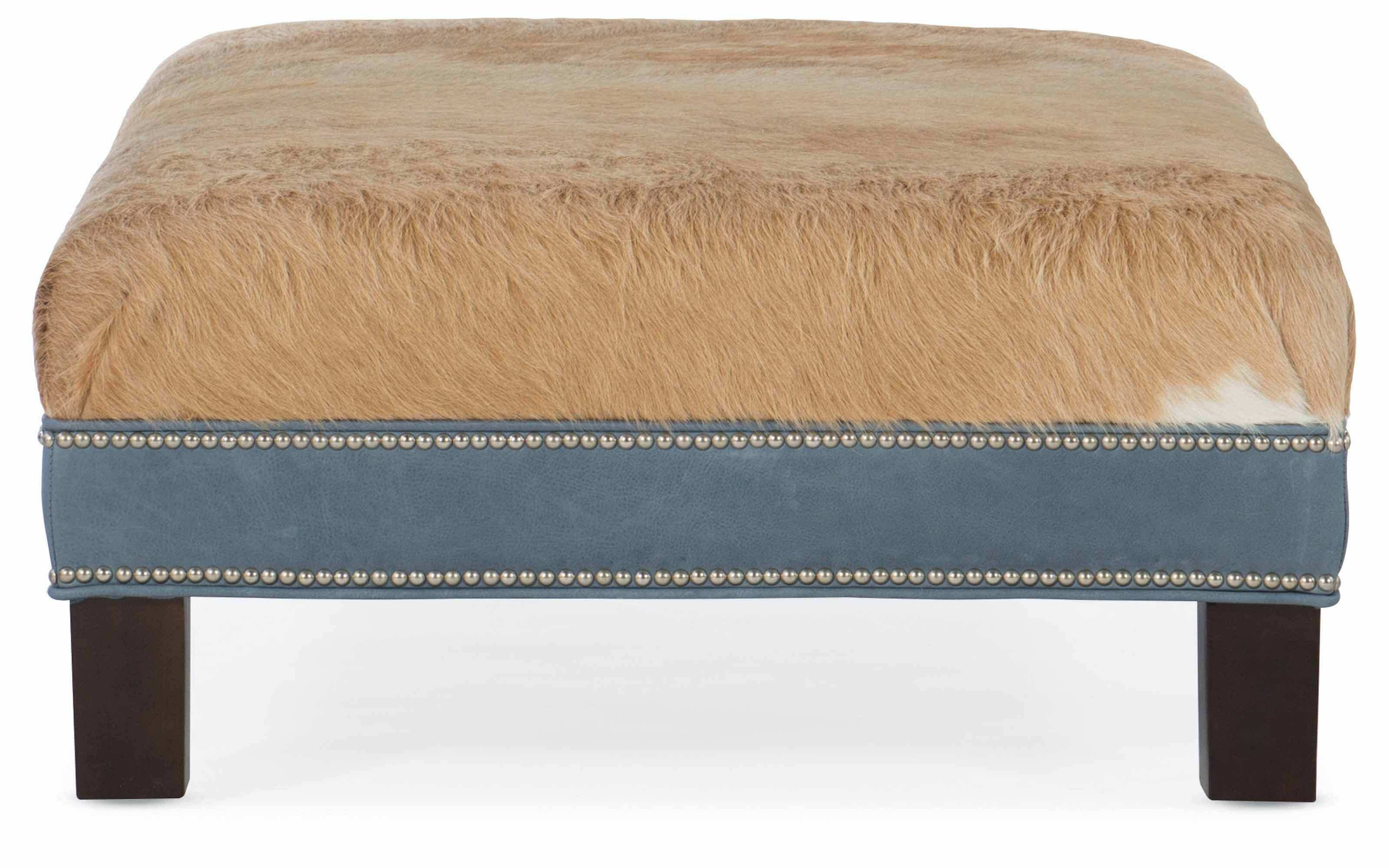 Kourtney Leather Cocktail Ottoman - Image 5
