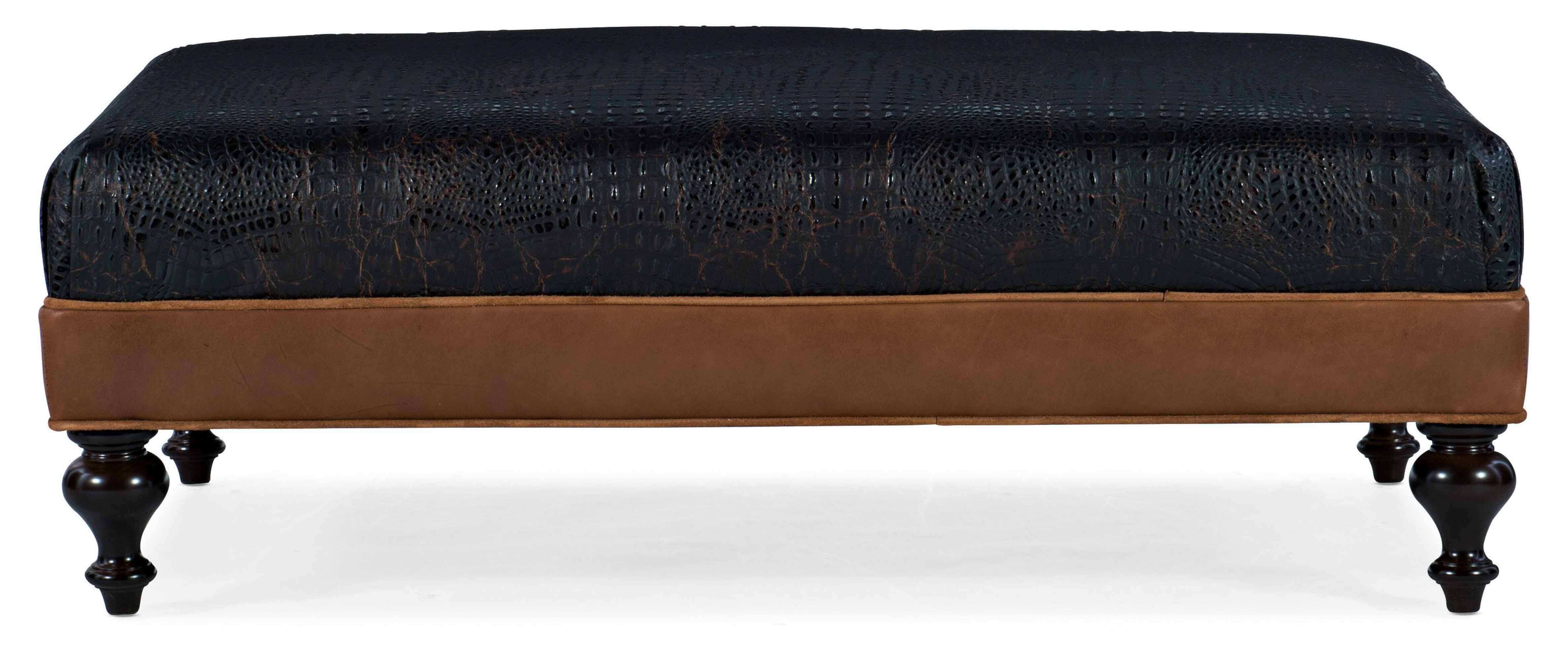 Kourtney Leather Cocktail Ottoman - Image 8
