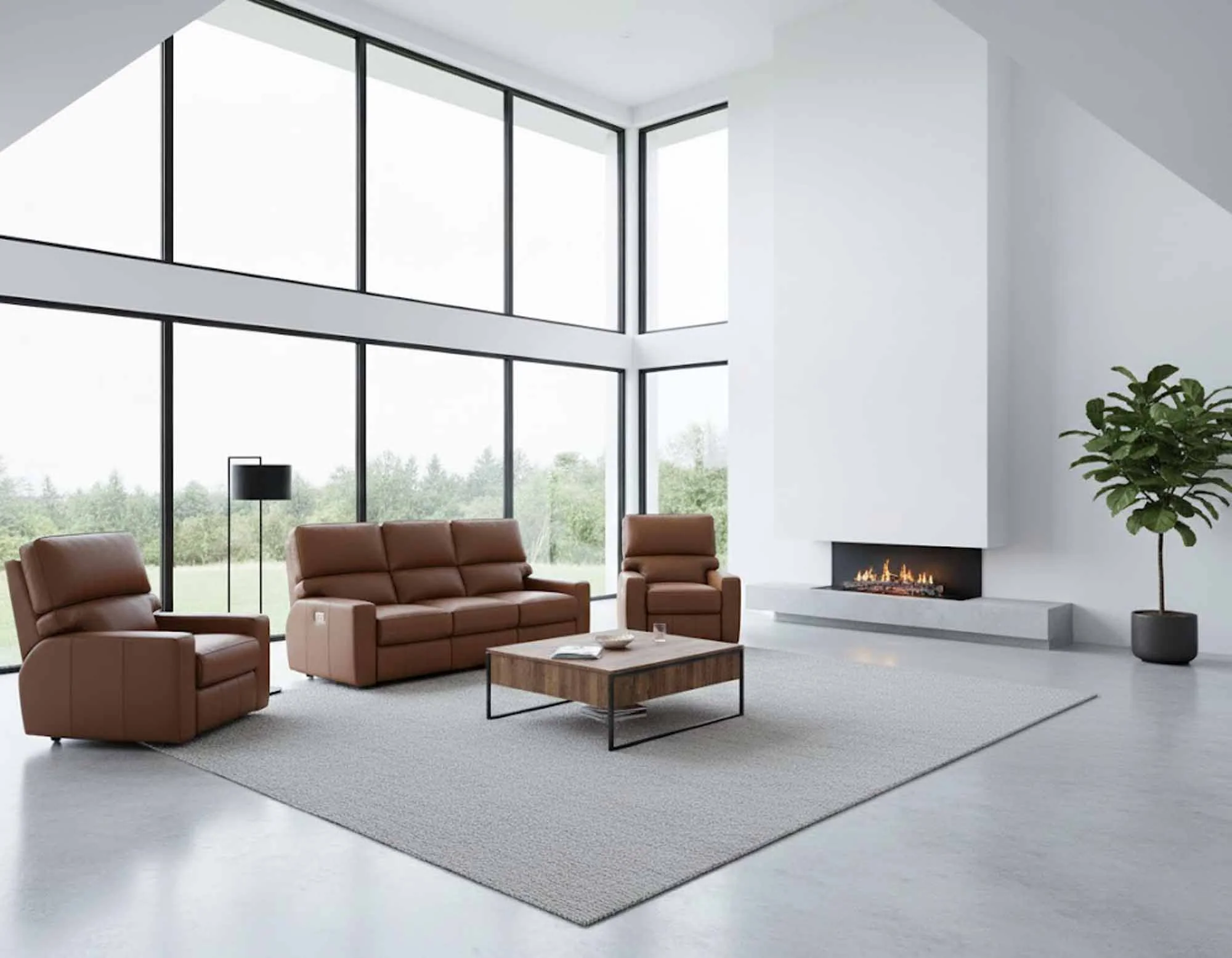 Larsen Leather Reclining Loveseat - Image 4