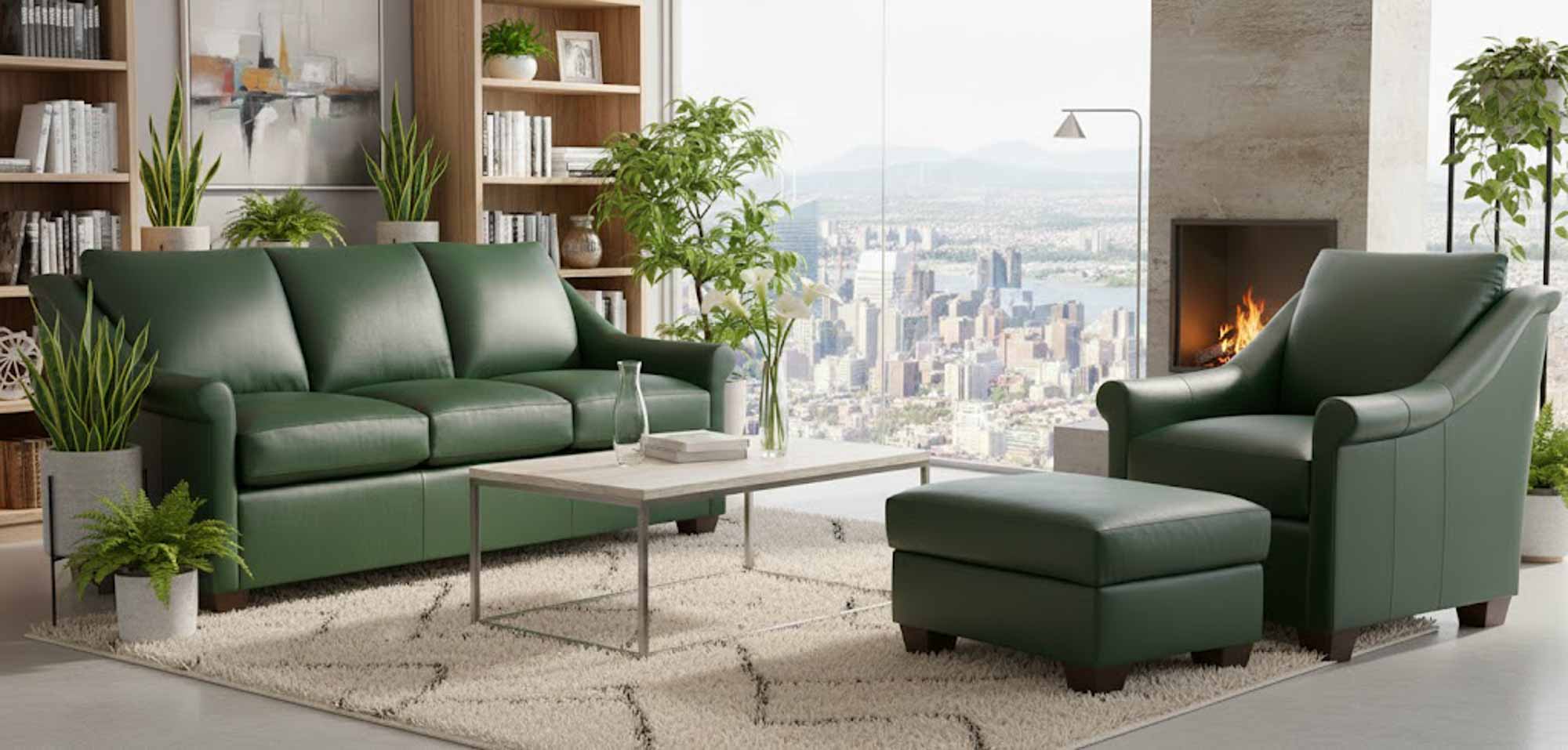 Leila Leather Sofa - Image 6
