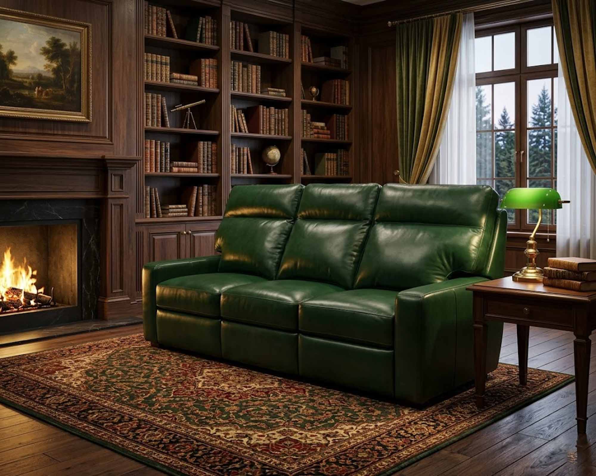 Lennox Leather Full Size Sofa Sleeper - Image 4