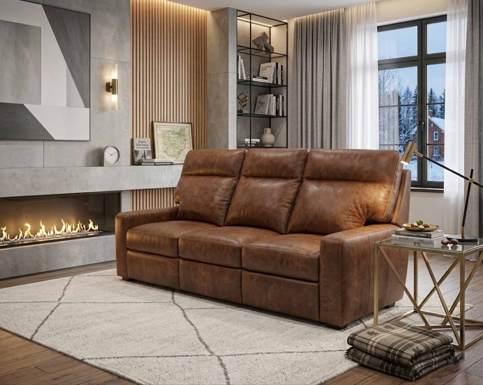 Lennox Leather Reclining Loveseat - Image 2