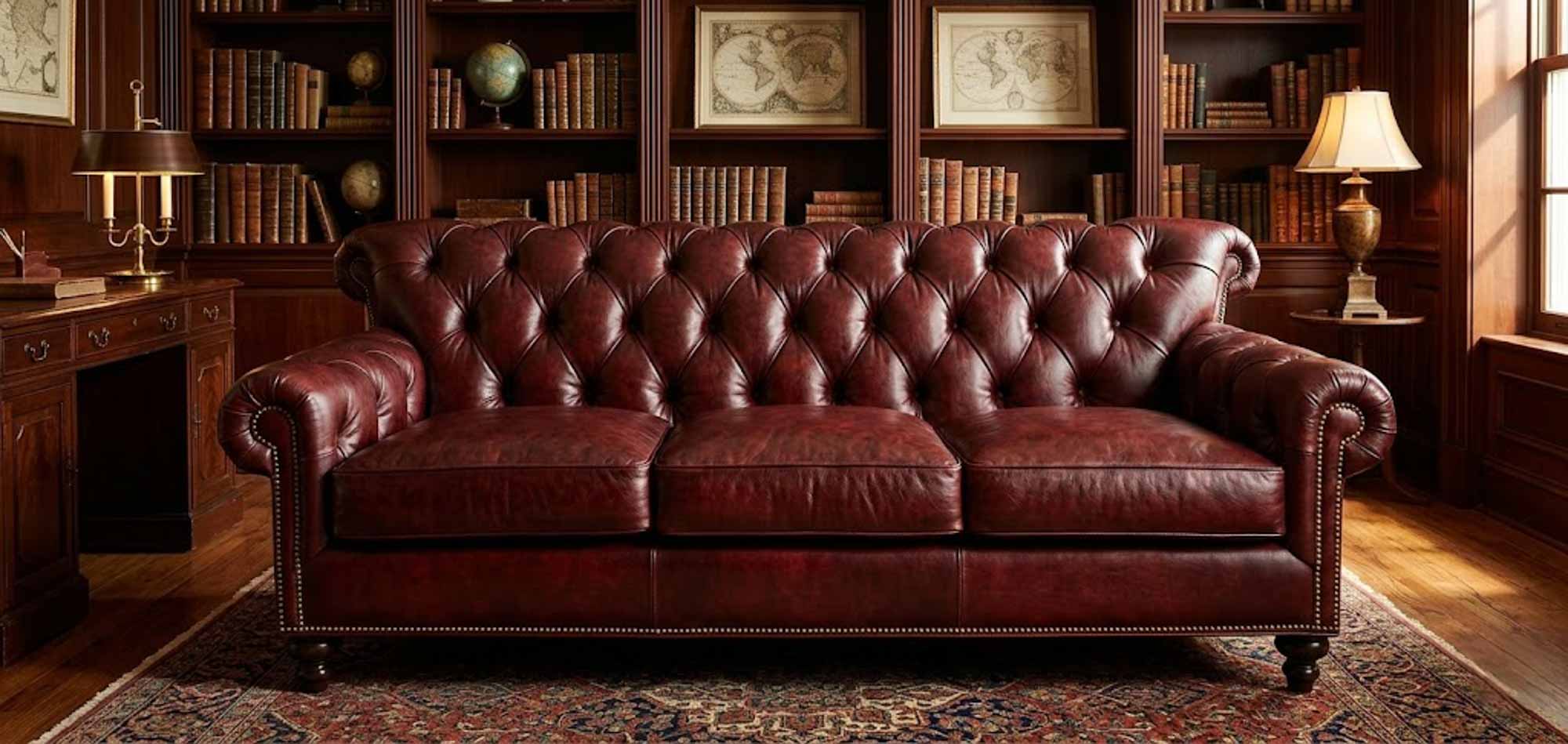 Leopold Leather Sofa - Image 3