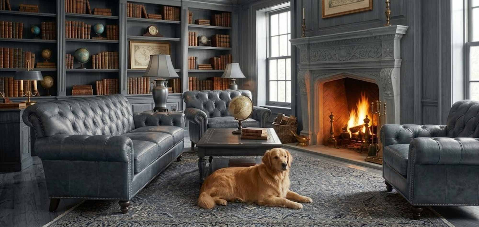 Leopold Leather Sofa - Image 5