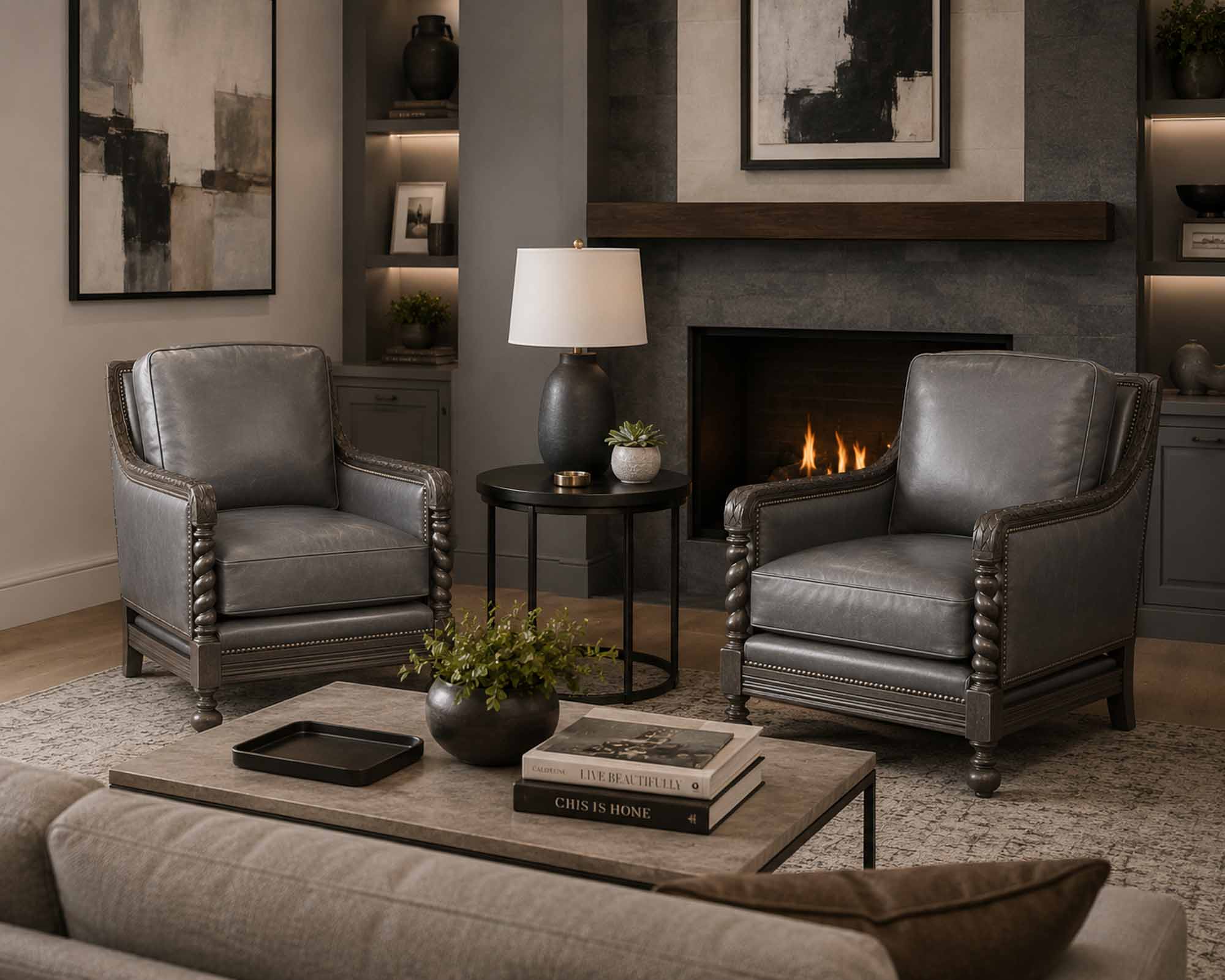 Leyburn Leather Chair - Image 3