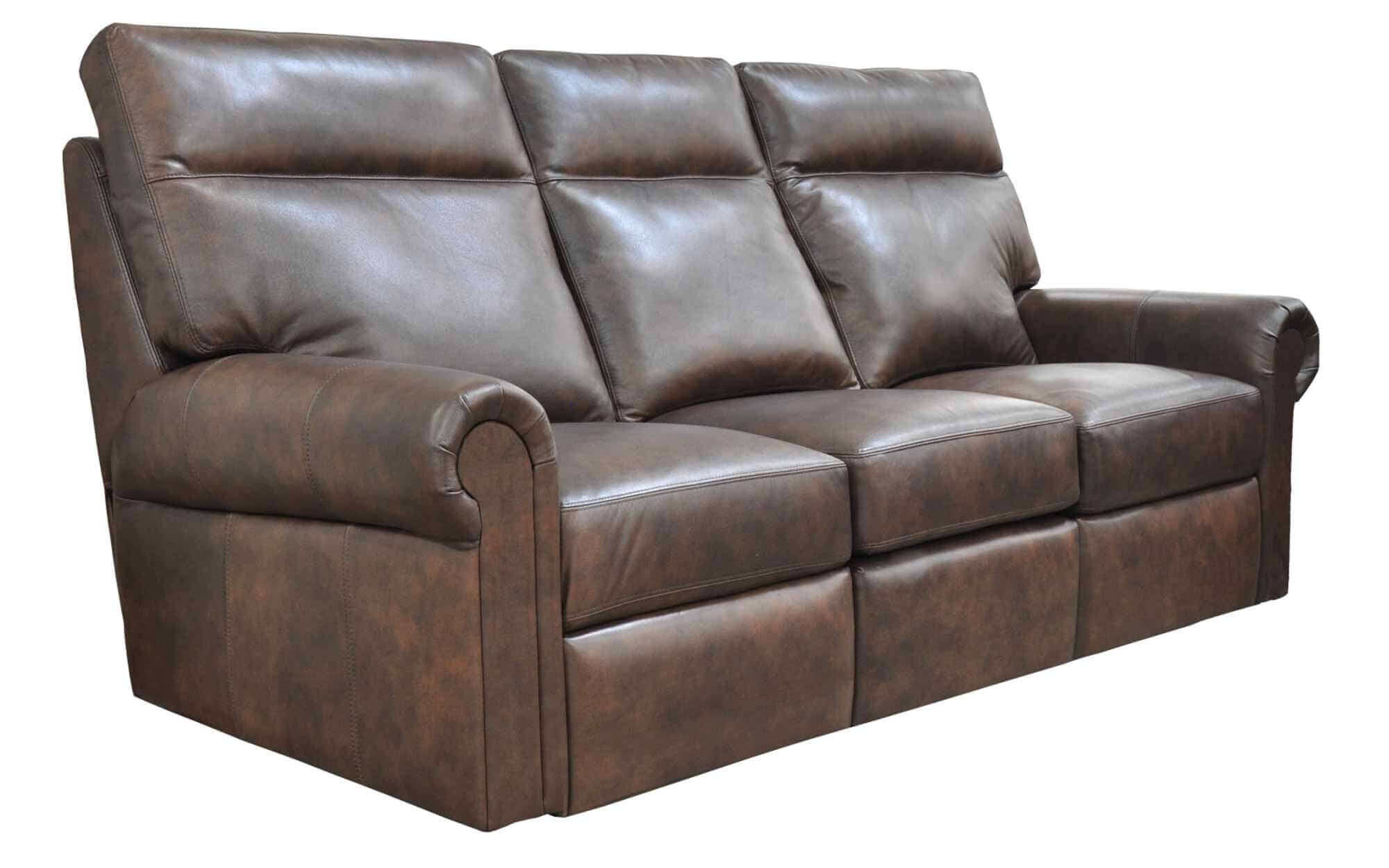 Logic Leather Power Reclining Sofa With Articulating Headrest