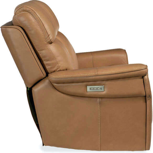Lyra Leather Zero Gravity Power Reclining Loveseat With Articulating Headrest And Lumbar In Brown - Image 2