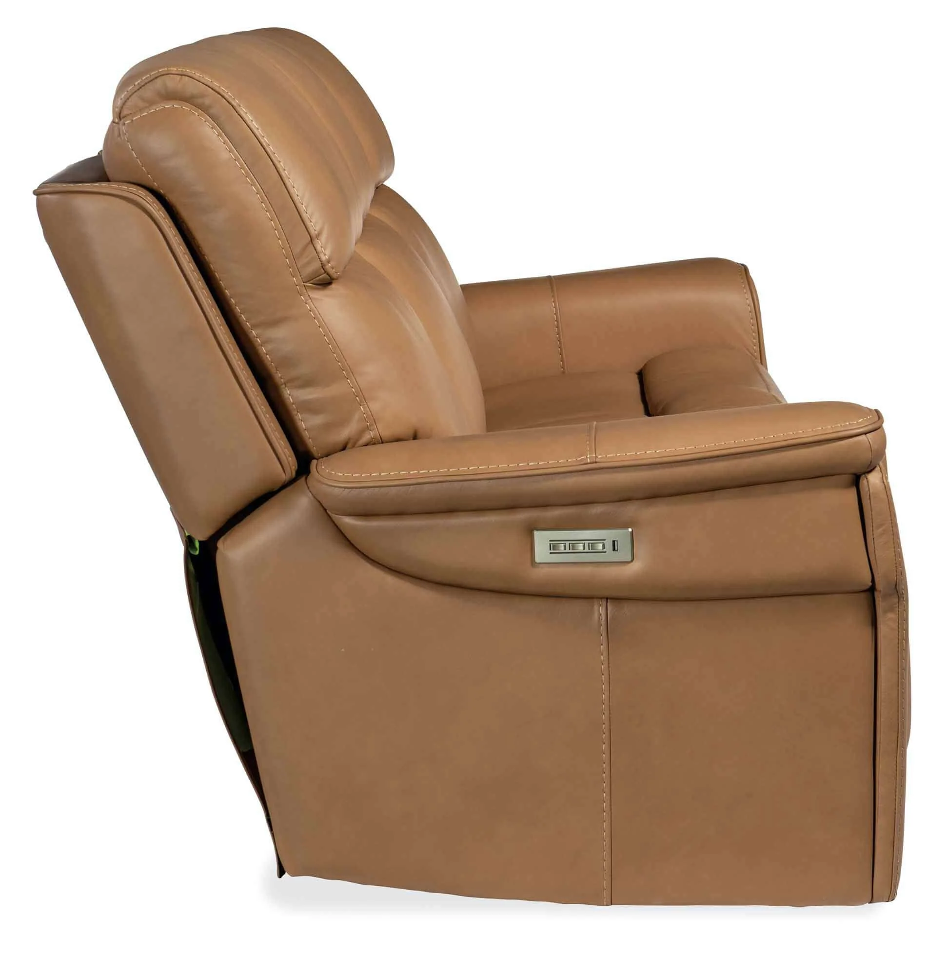 Lyra Leather Zero Gravity Power Reclining Sofa With Articulating Headrest And Lumbar In Brown - Image 2