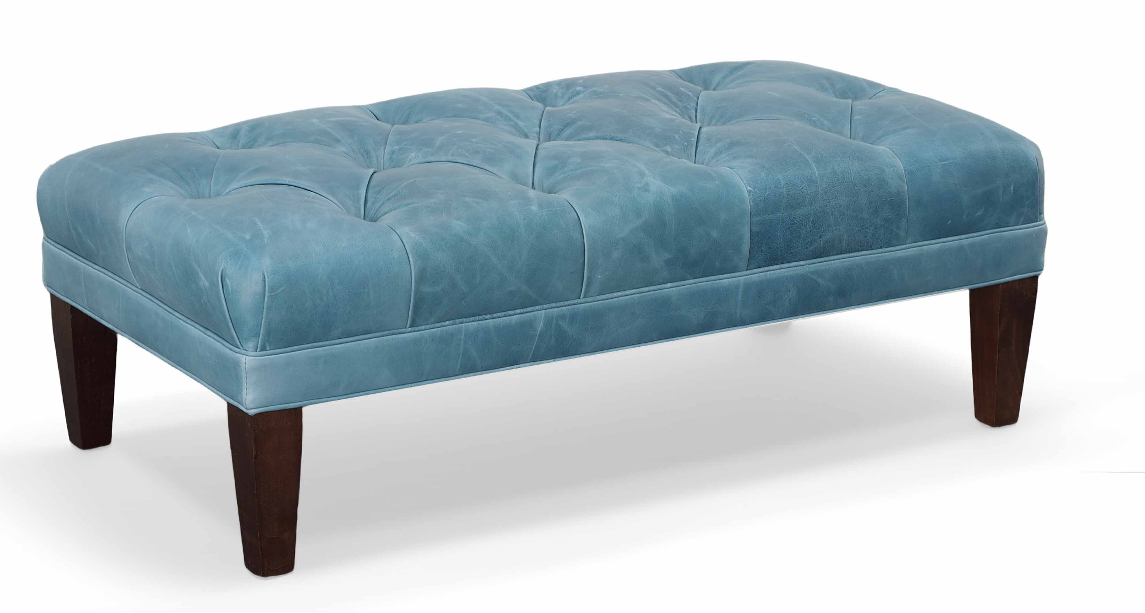 Markham Leather Ottoman