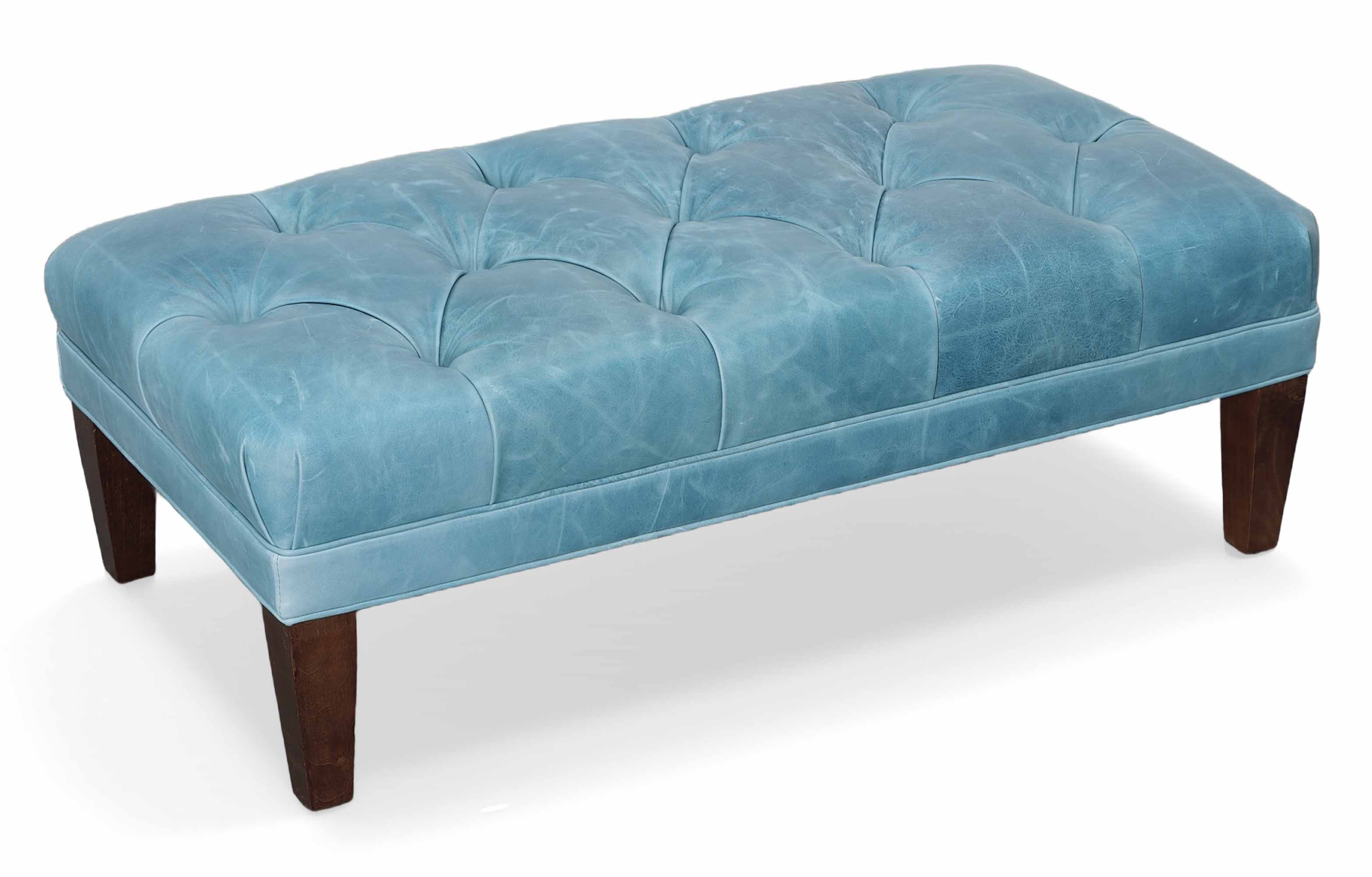 Markham Leather Ottoman - Image 2