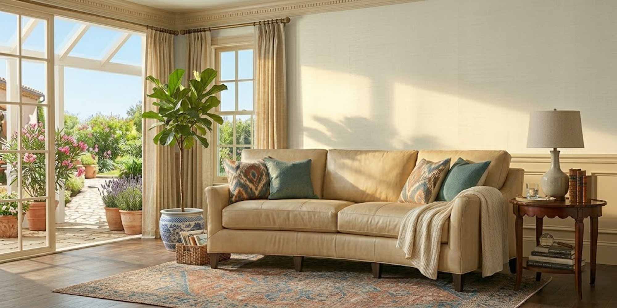 Marleigh Leather Conversation Sofa - Image 12