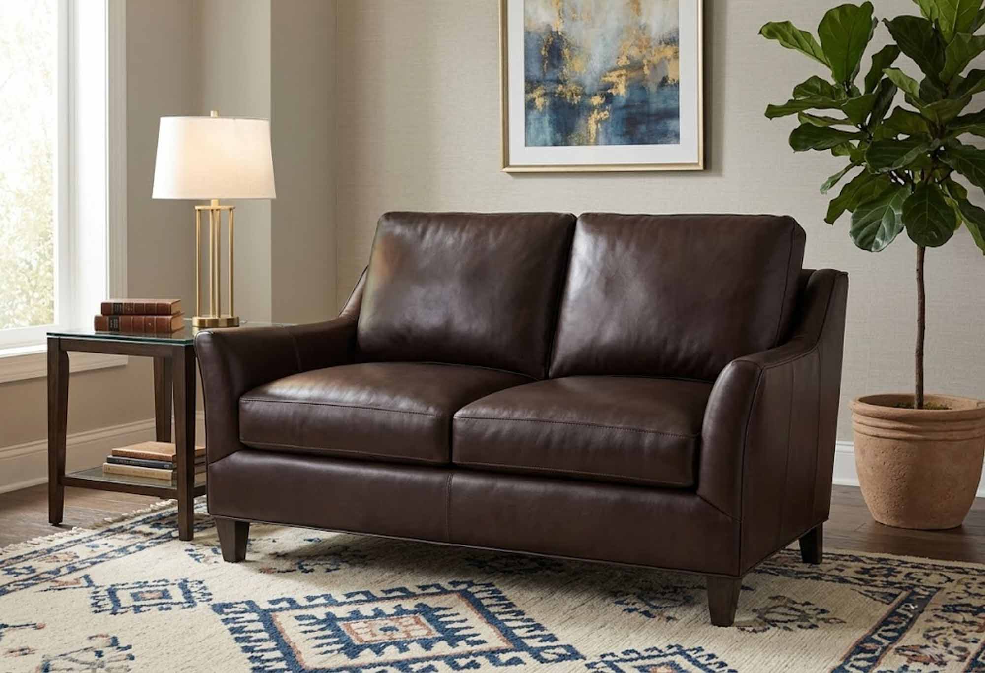 Marleigh Leather Loveseat - Image 3