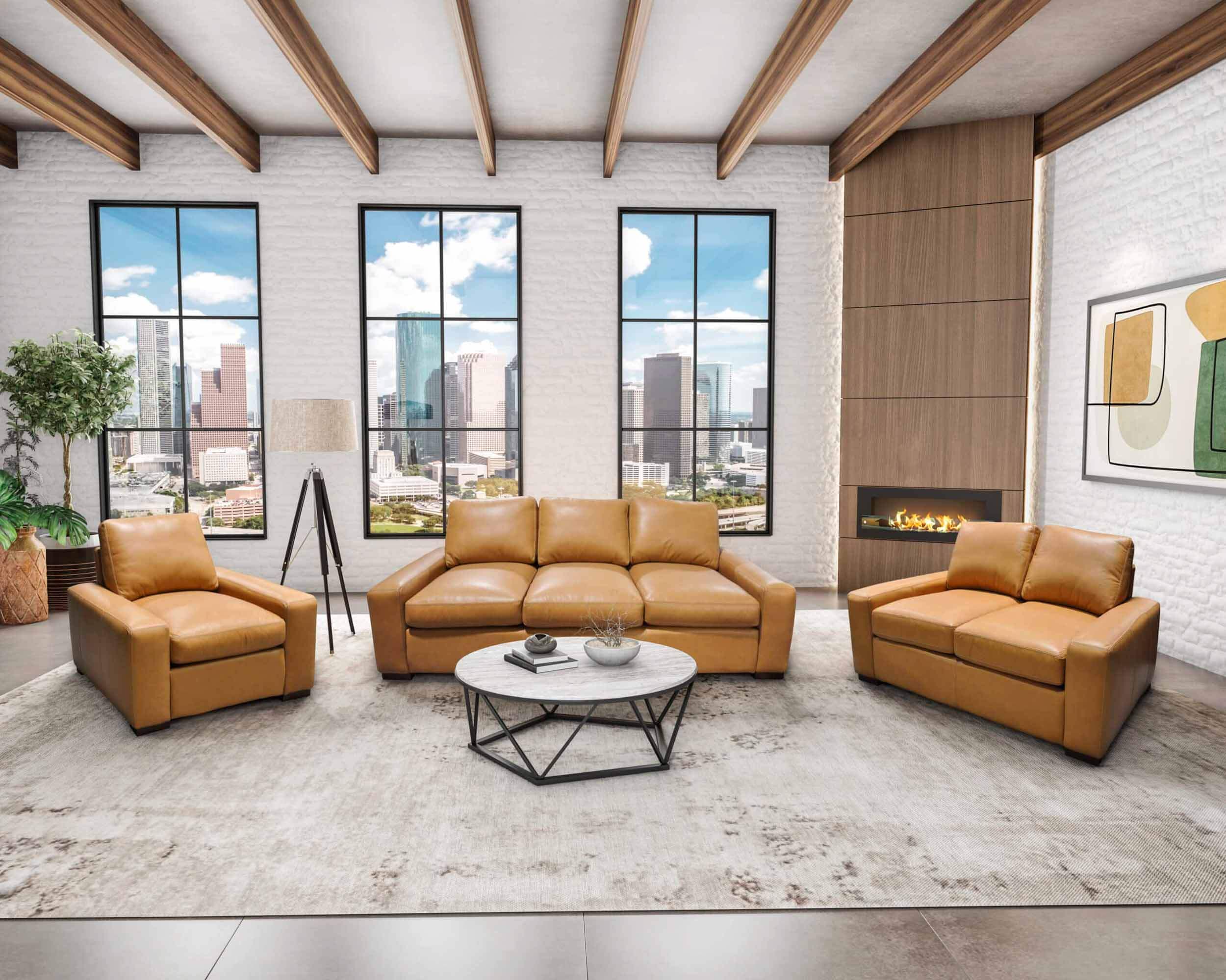 Max 3 Leather Loveseat - Image 5