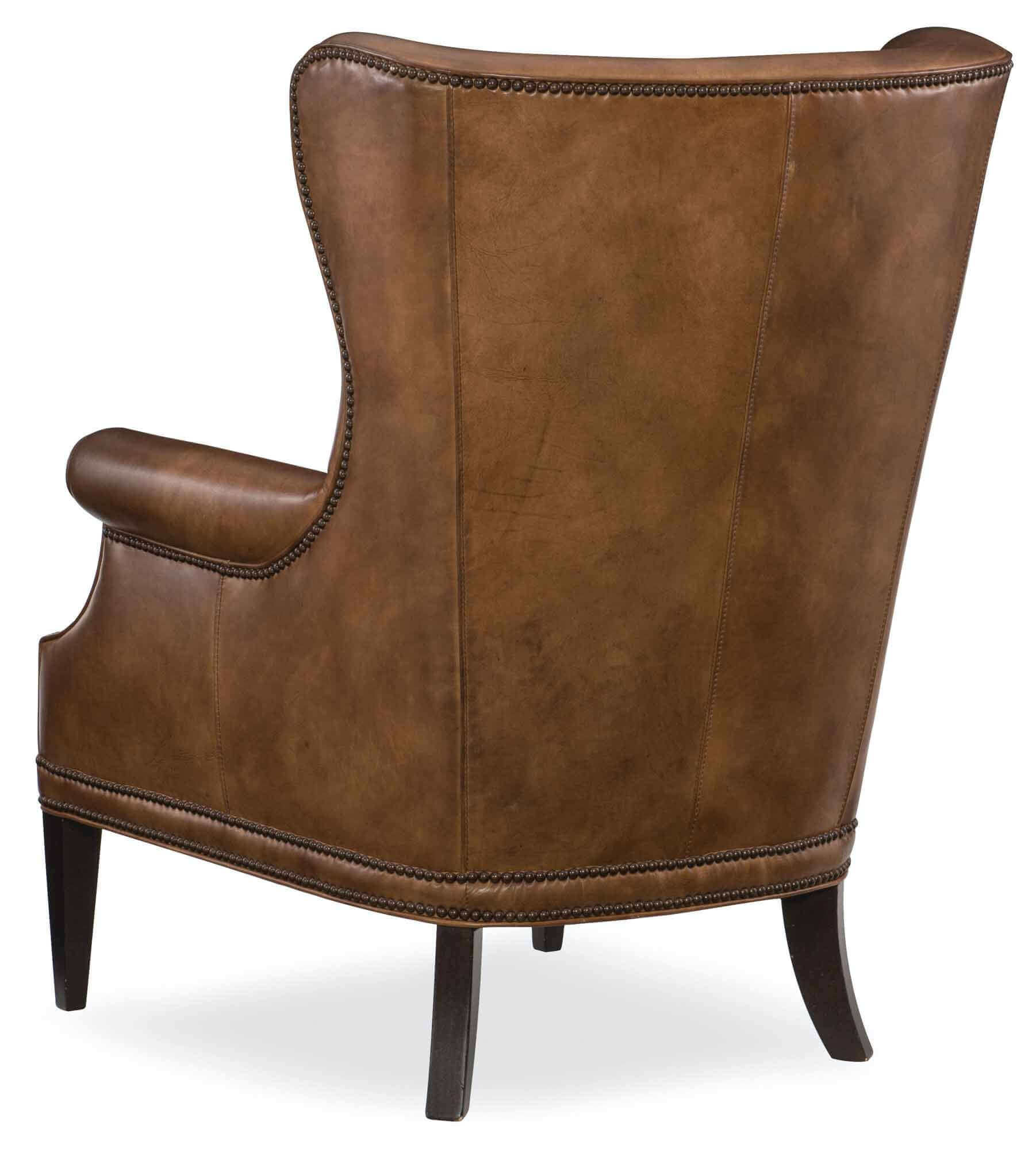 Maya Leather Chair In Brown - Image 2