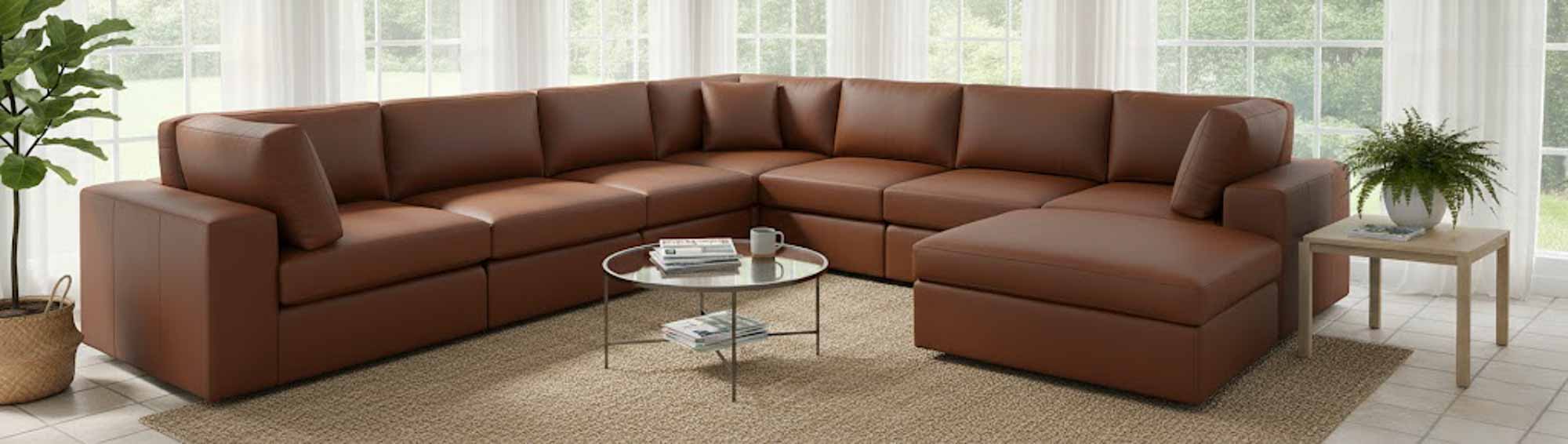 Mod Leather Sectional - Image 13
