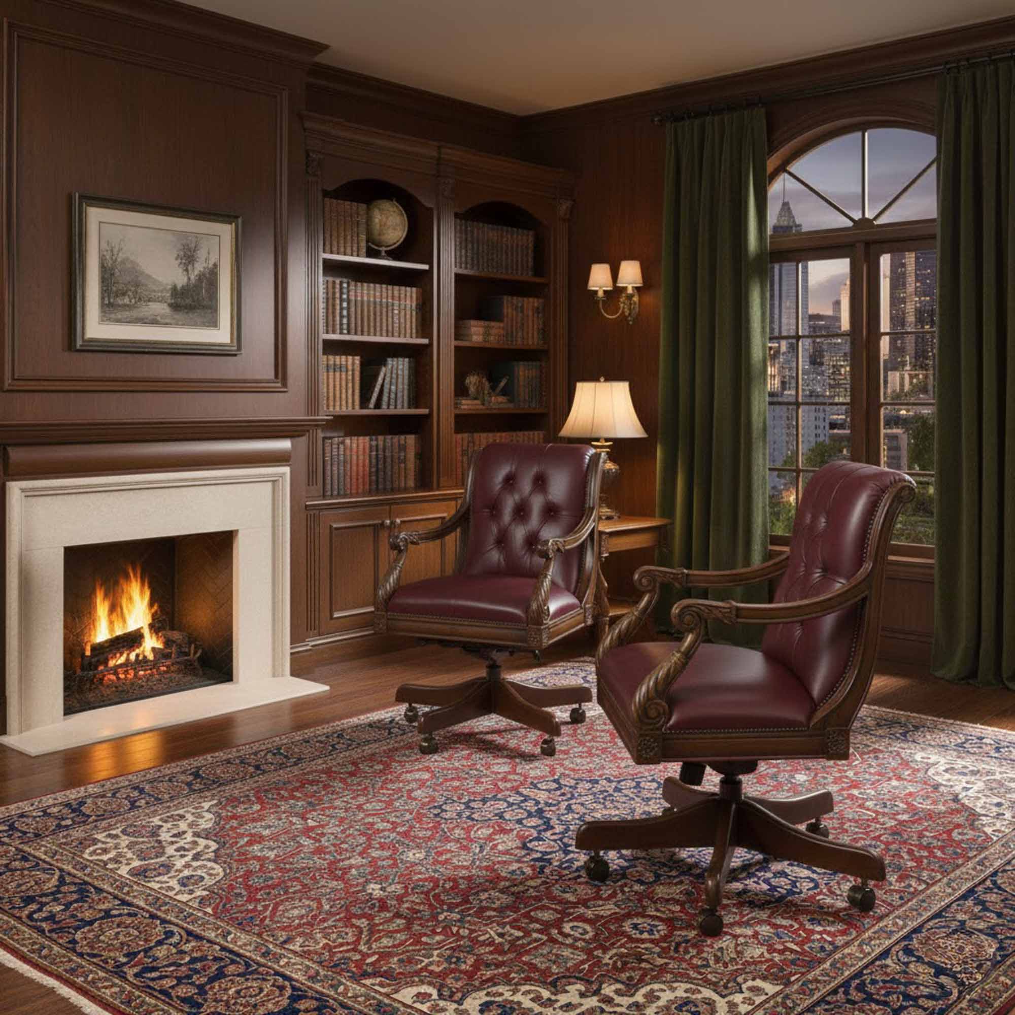 Nob Hill Leather Swivel Tilt Chair - Image 5