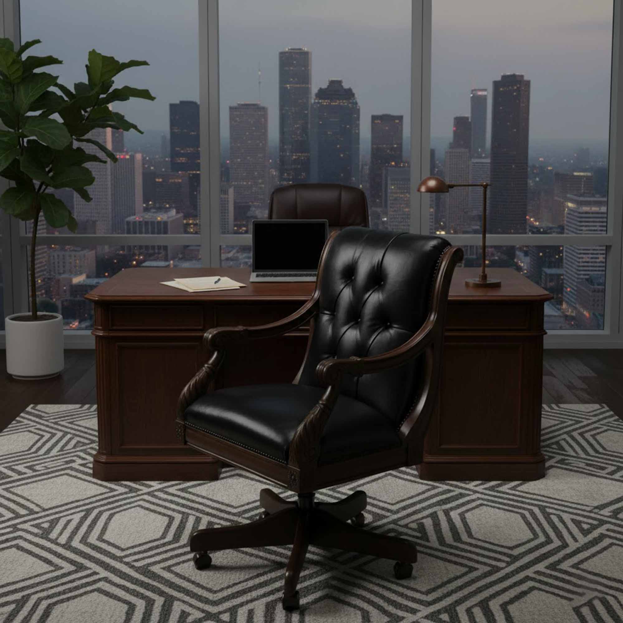 Nob Hill Leather Swivel Tilt Chair - Image 7