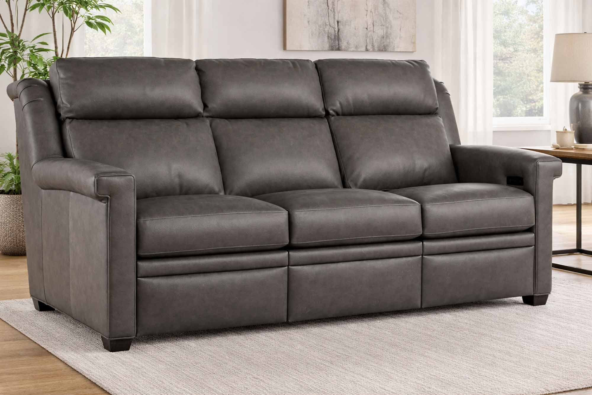 Oatis Leather Power Reclining Sofa With Articulating Headrest - Image 12