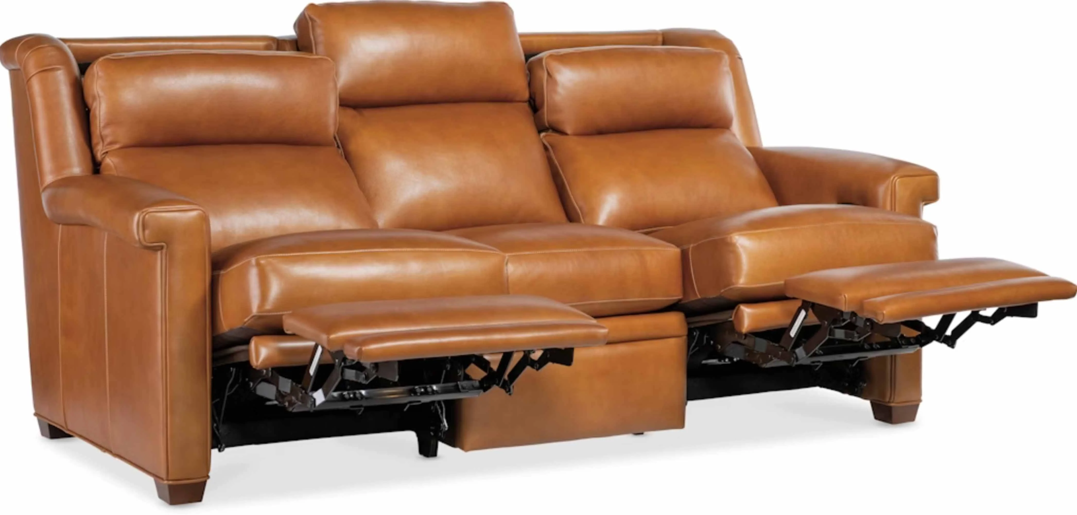 Oatis Leather Power Reclining Sofa With Articulating Headrest - Image 6