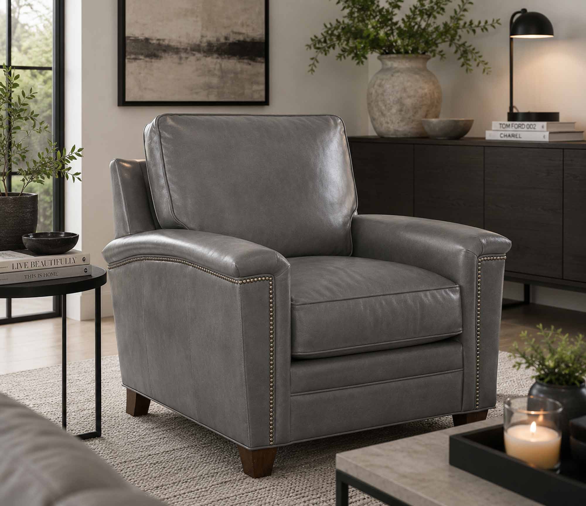 Ollie Leather Chair - Image 19