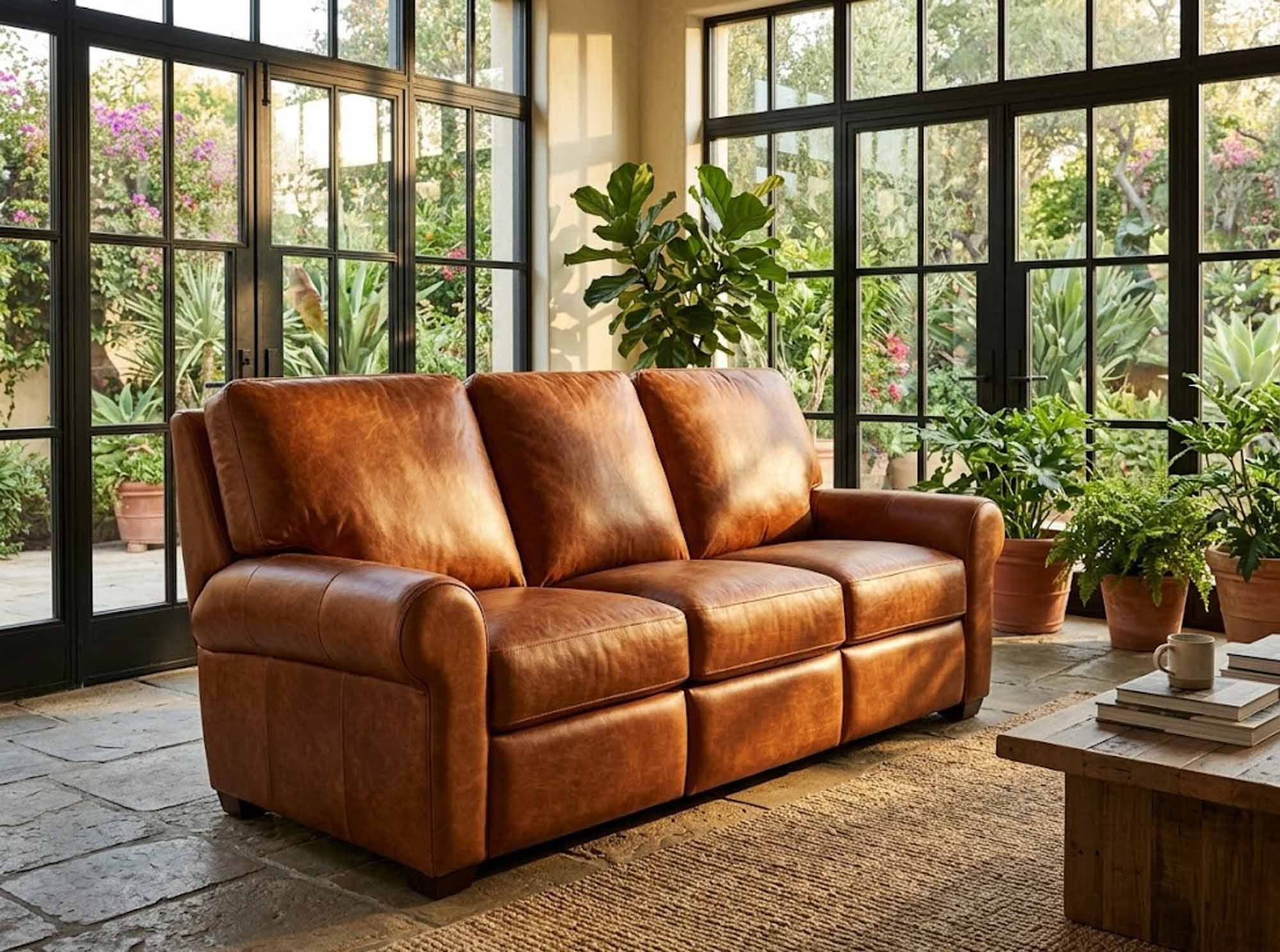 Paramount Leather Reclining Loveseat - Image 2