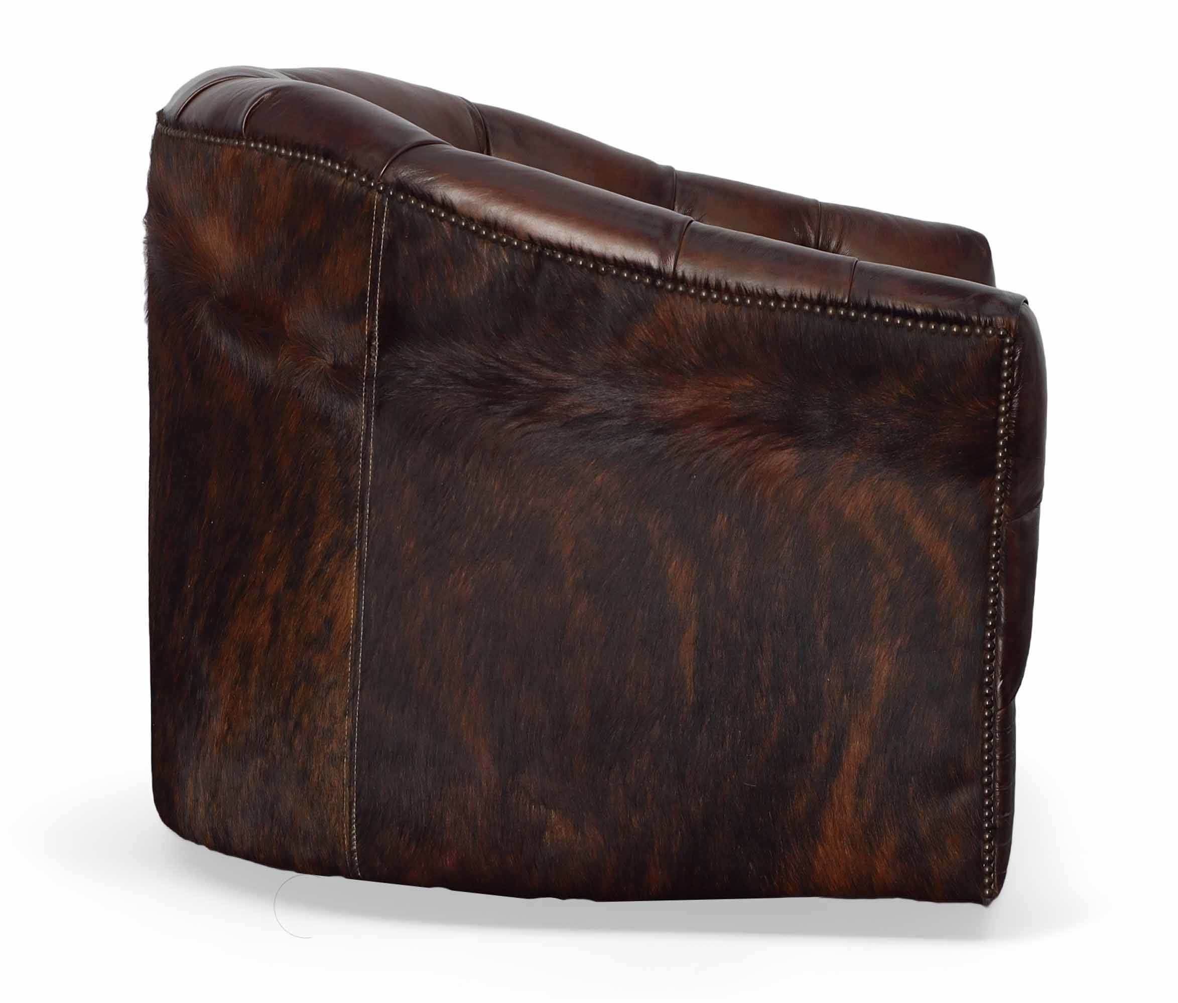 Peacock Leather Swivel Chair - Image 11