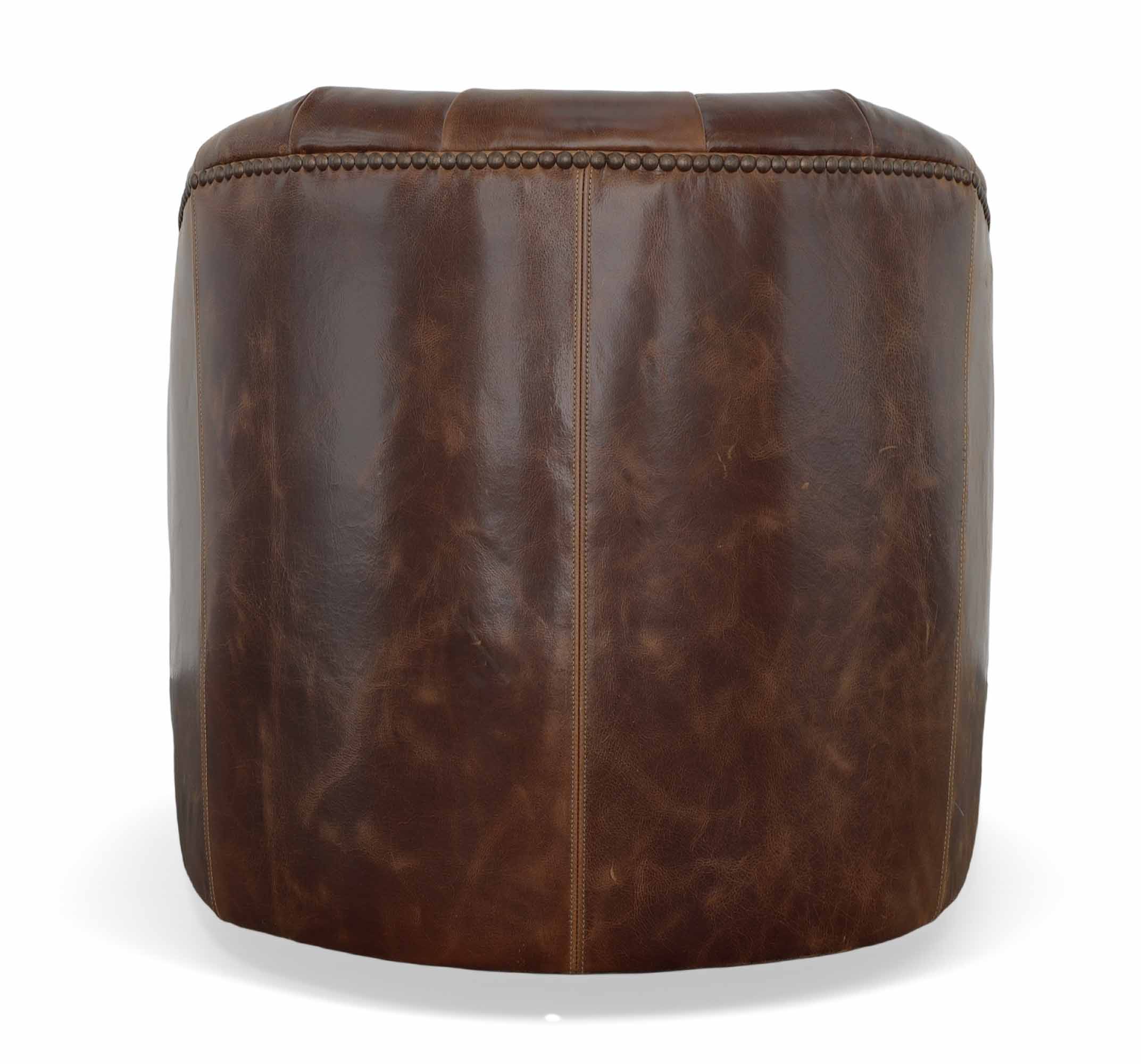 Peacock Leather Swivel Chair - Image 6