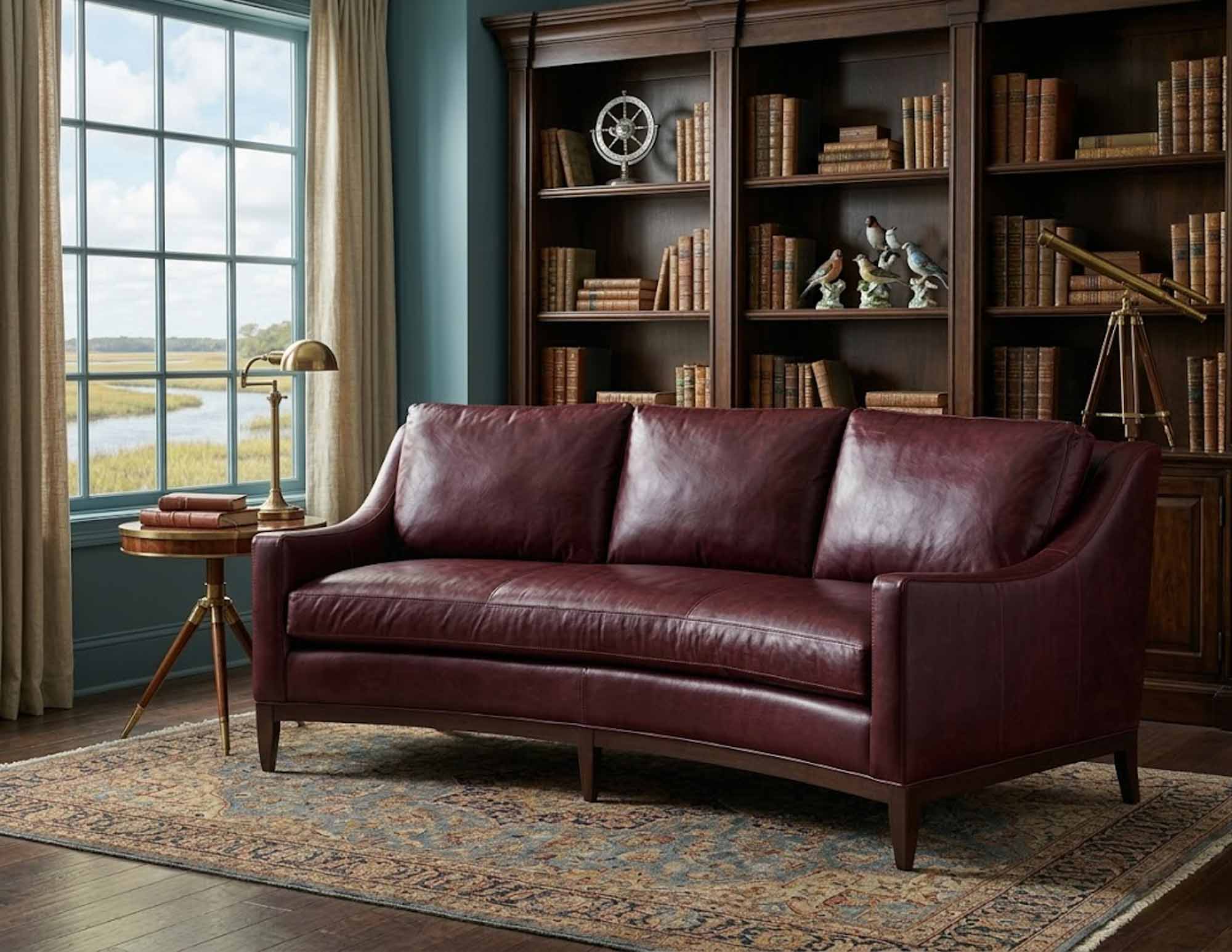 Pearson Leather Conversation Sofa - Image 3