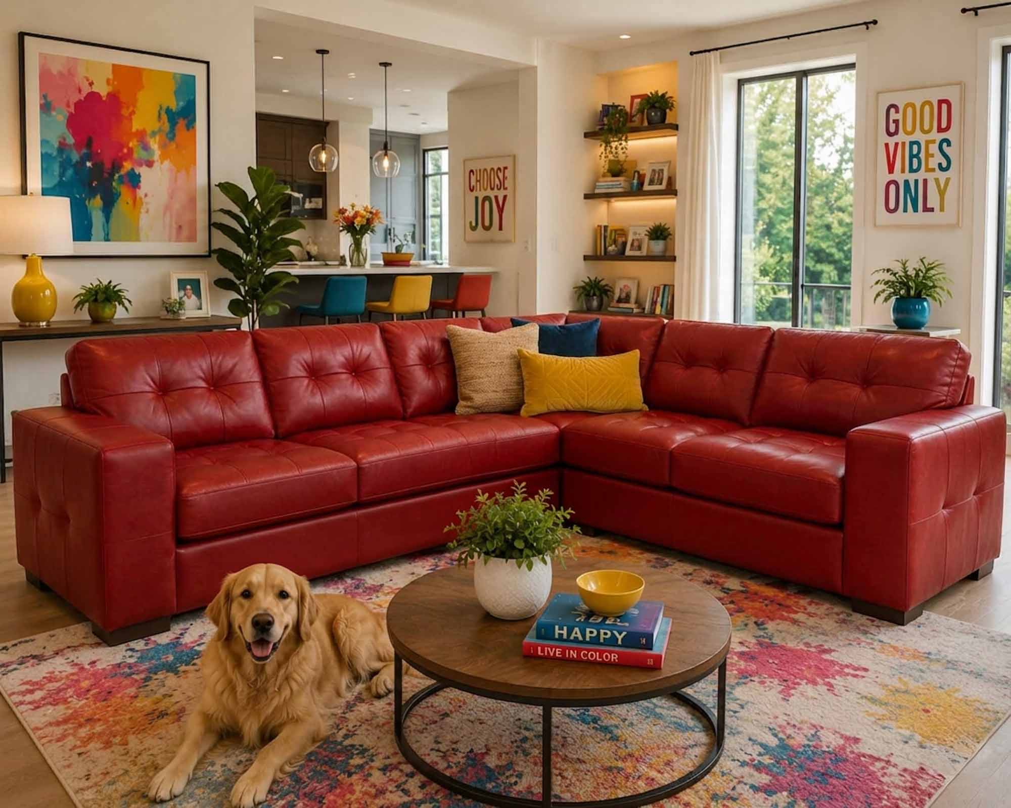 Peninsula Leather Sectional - Image 4