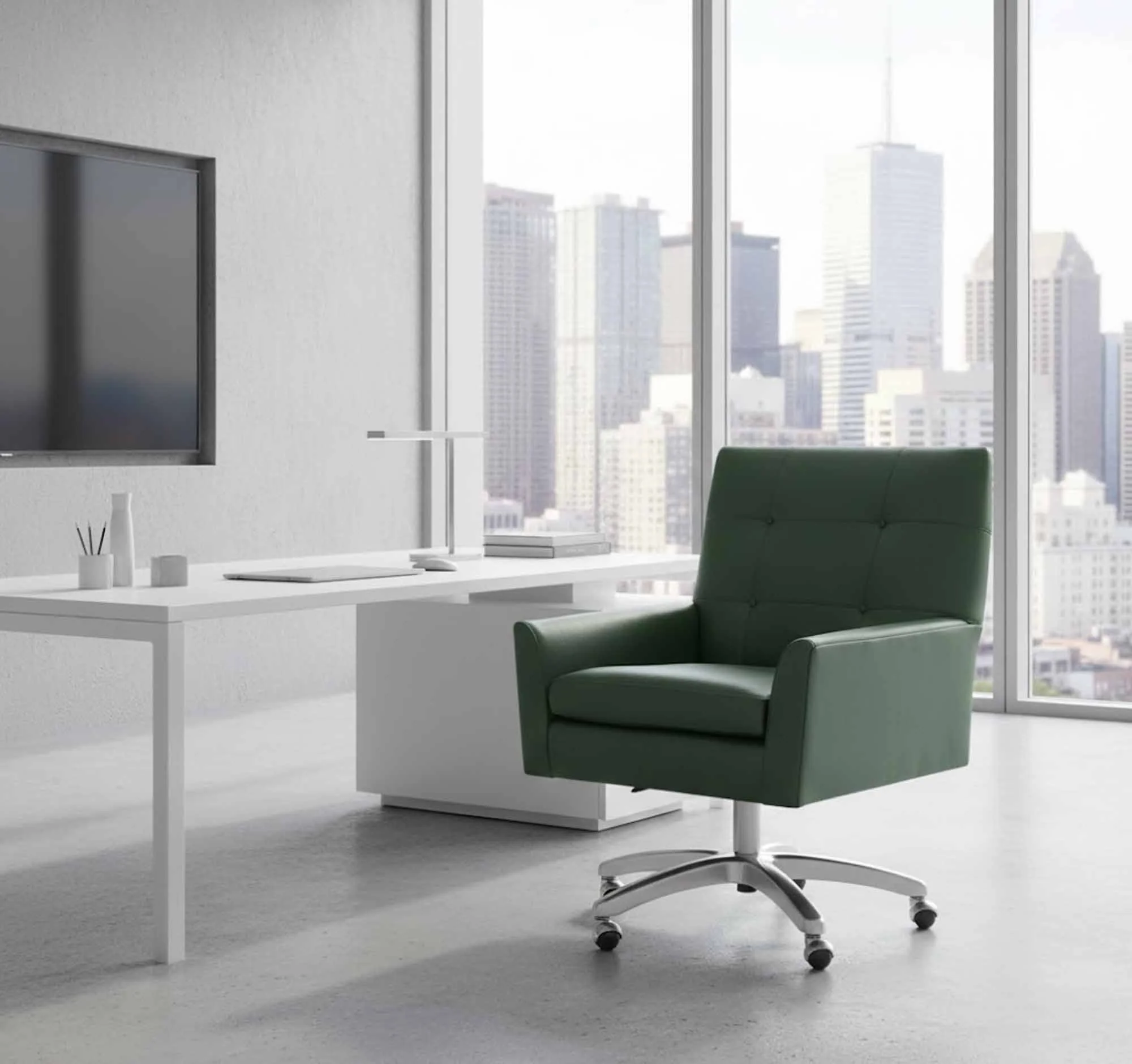 Pilot Leather Swivel Chair - Image 6