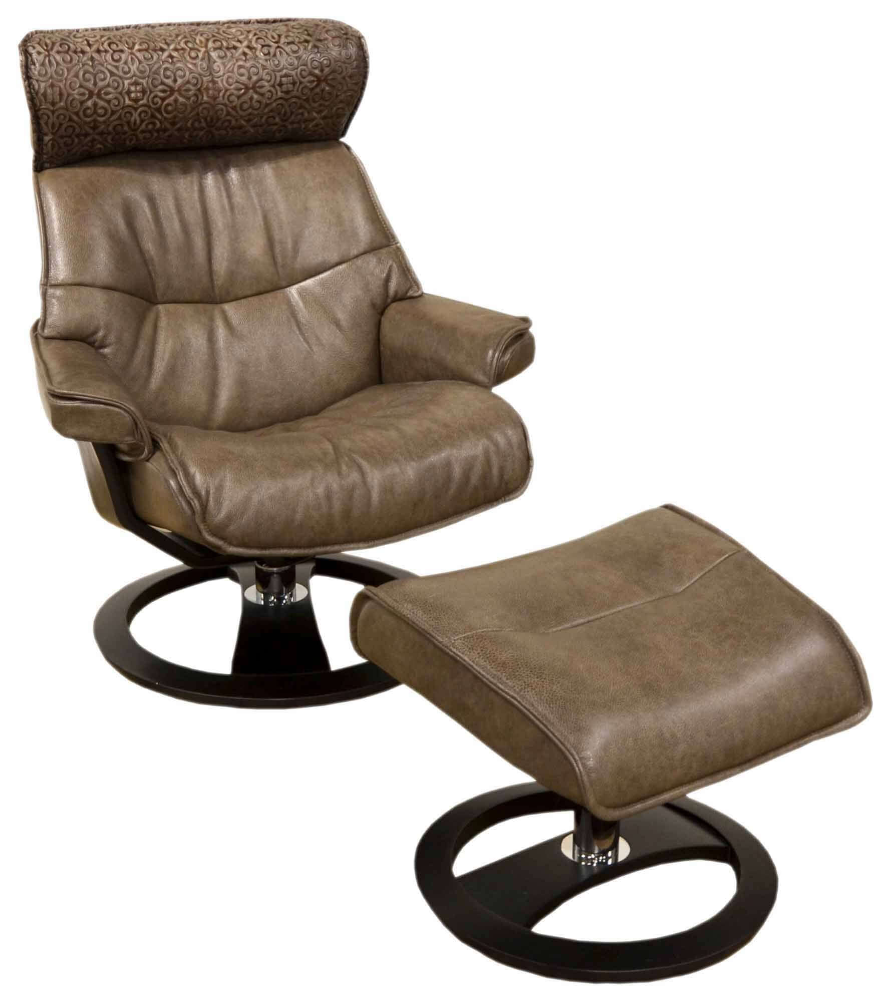 Pismo Beach Leather Chair and Ottoman