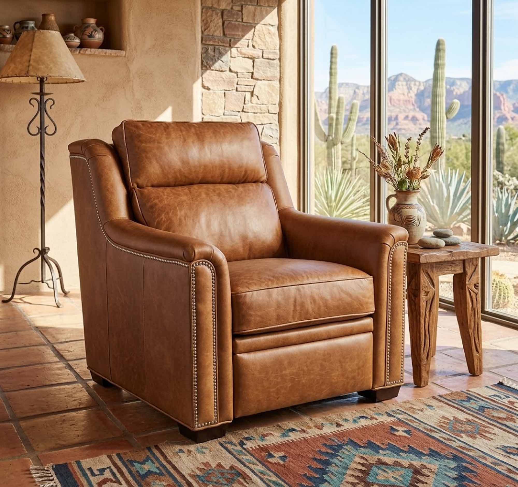 Raiden Leather Power Recliner With Articulating Headrest - Image 8