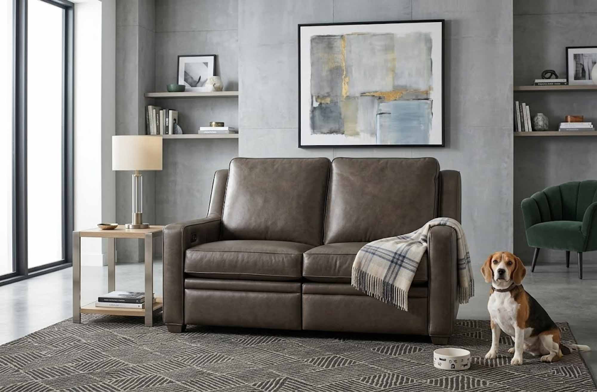 Raymond Leather Power Reclining Loveseat With Articulating Headrest - Image 10