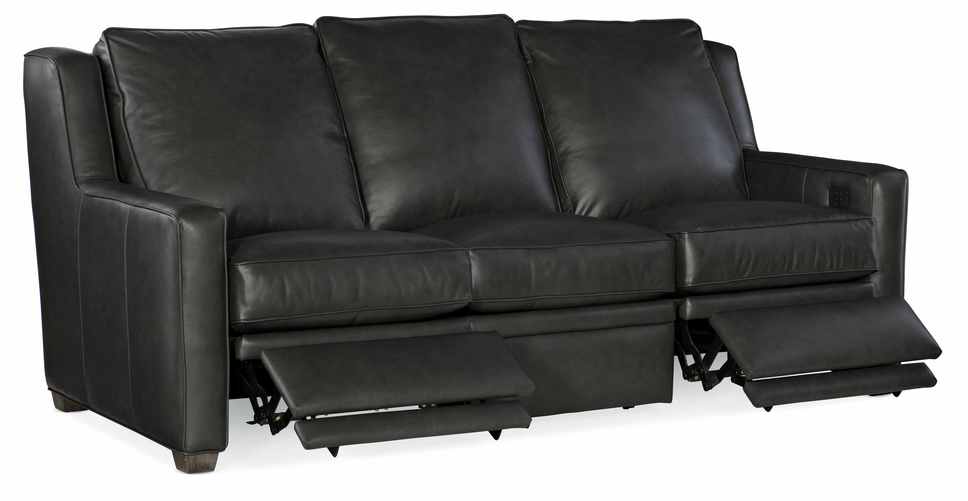 Raymond Leather Power Reclining Sofa With Articulating Headrest - Image 10
