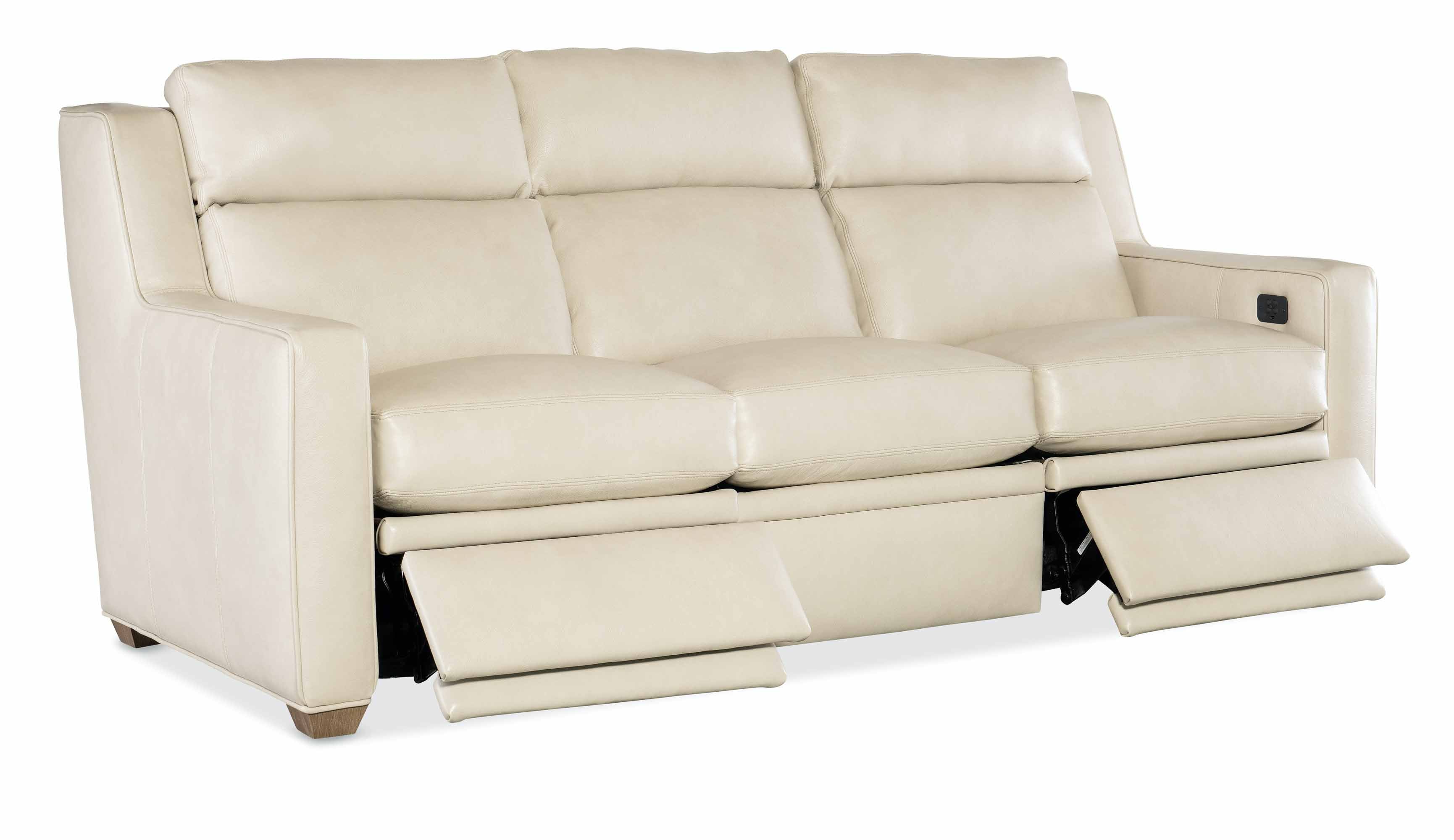 Raymond Leather Power Reclining Sofa With Articulating Headrest - Image 5