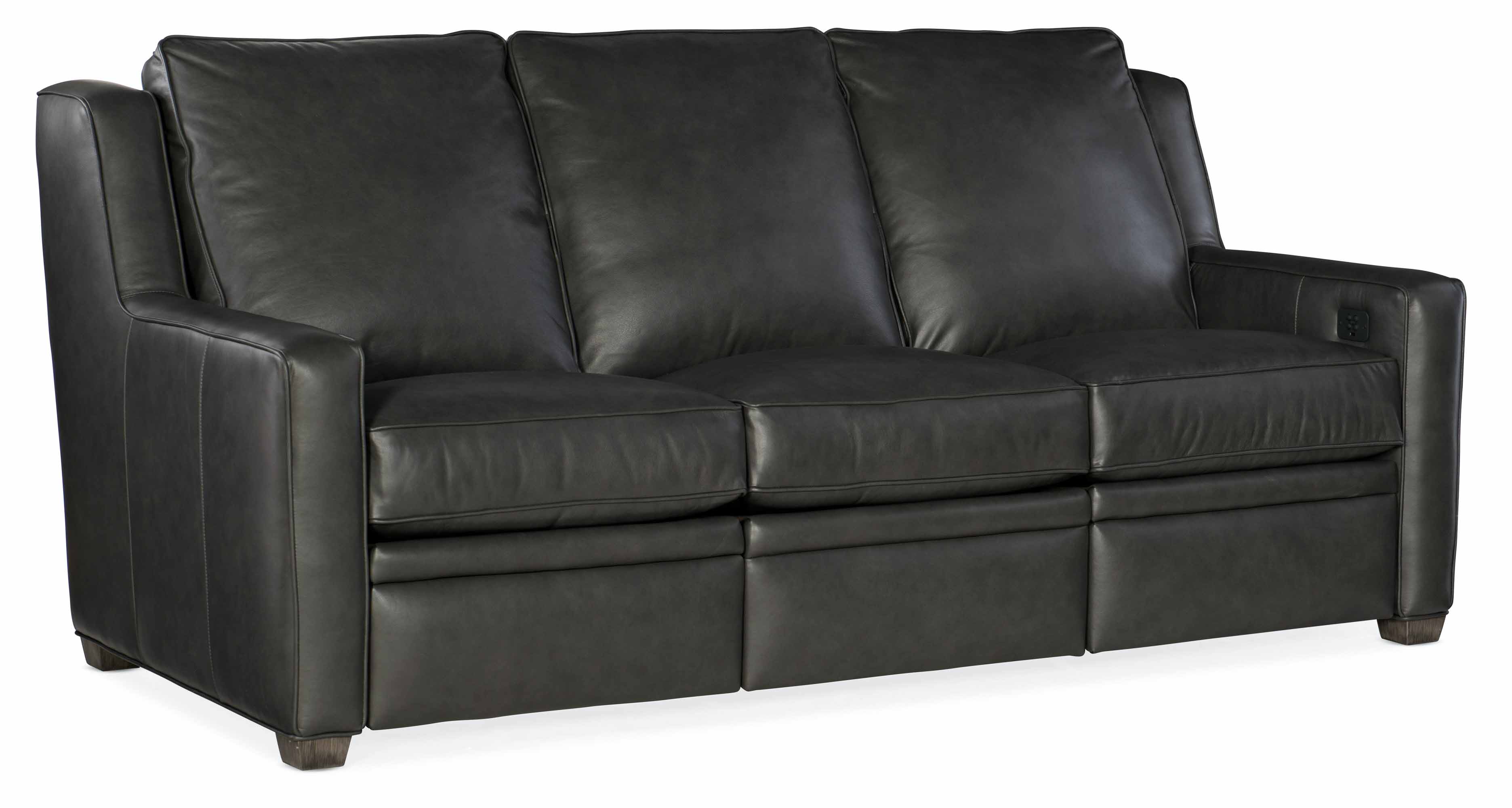 Raymond Leather Power Reclining Sofa With Articulating Headrest - Image 7