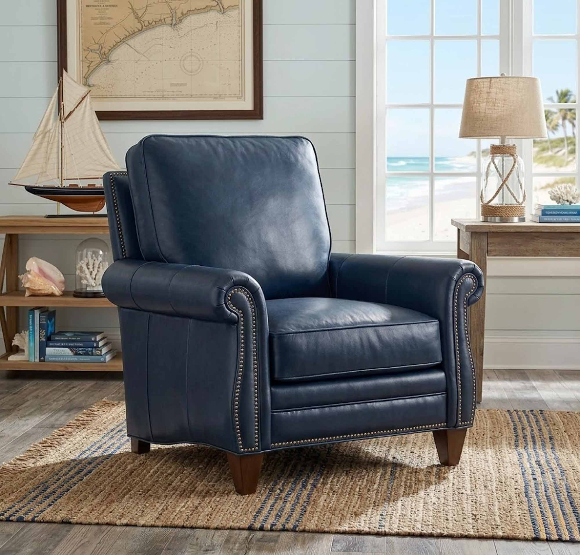 Reddish Leather Chair - Image 9