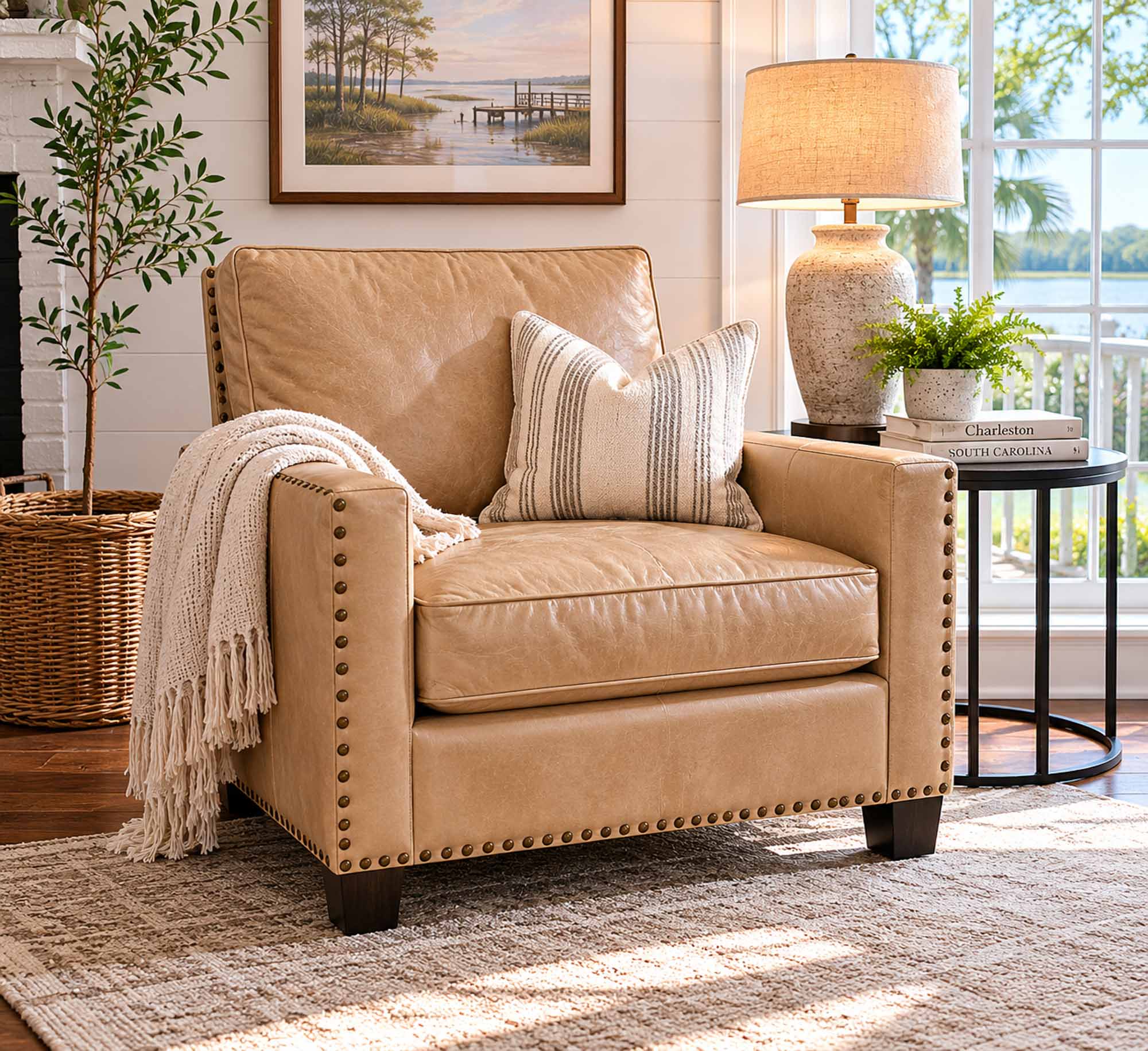 Ora Leather Chair - Image 3