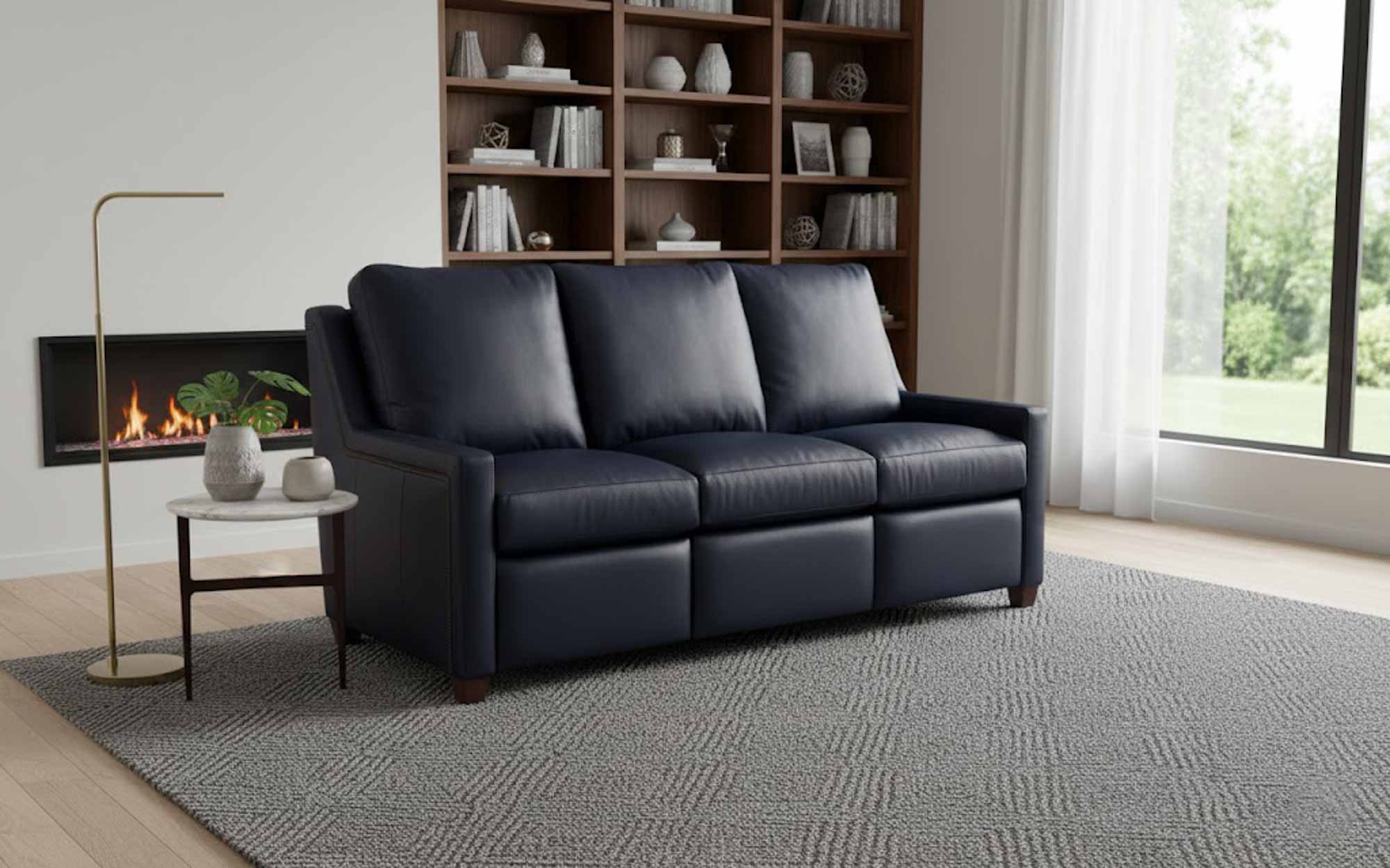 Rolls Leather Power Reclining Sofa With Articulating Headrest - Image 5